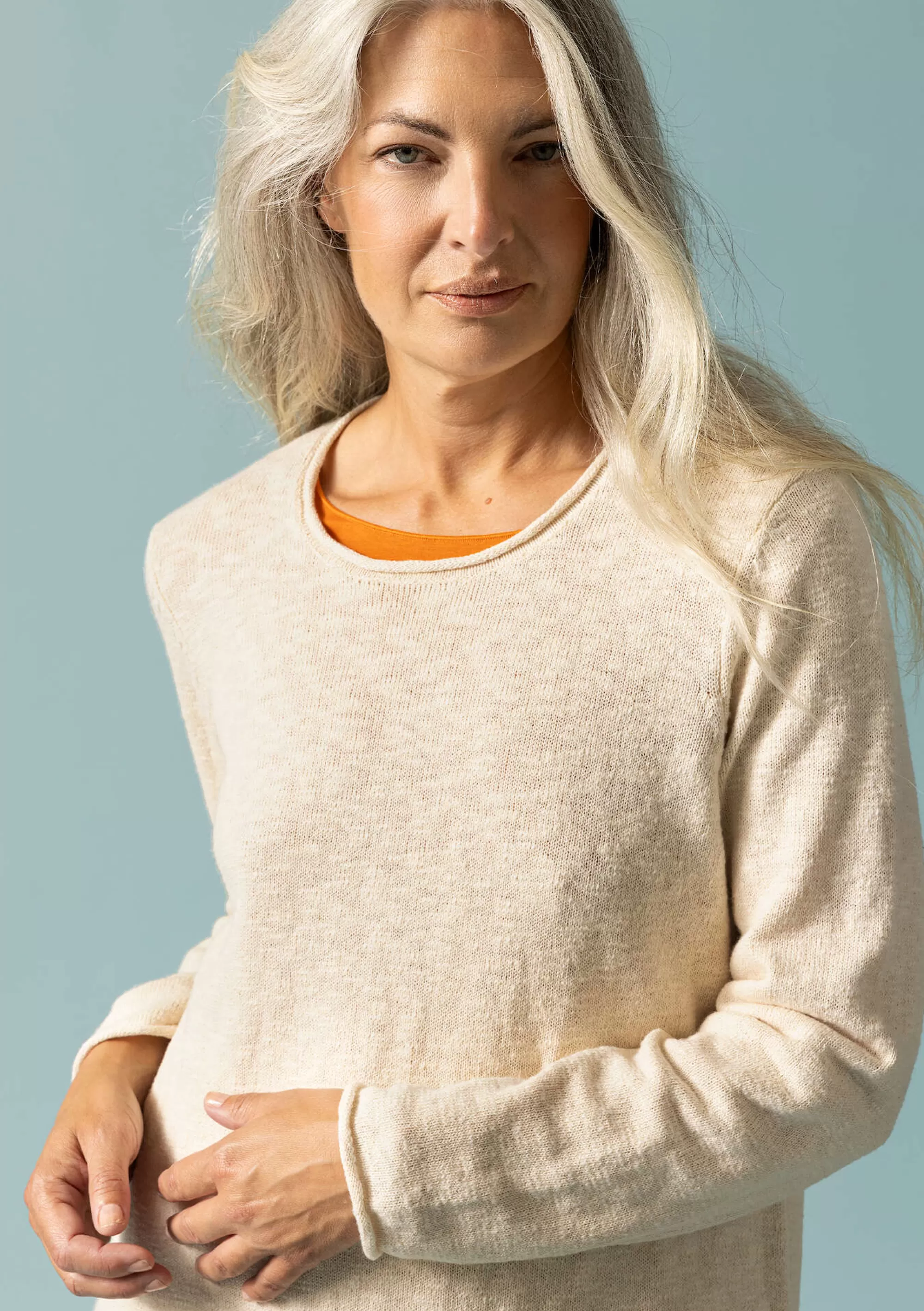 Pullover & Shirts | Kleidung mit Punkten^Gudrun Sjödén Lieblingspullover Abby Aus Bio-/Recycling-Baumwolle ungefärbt