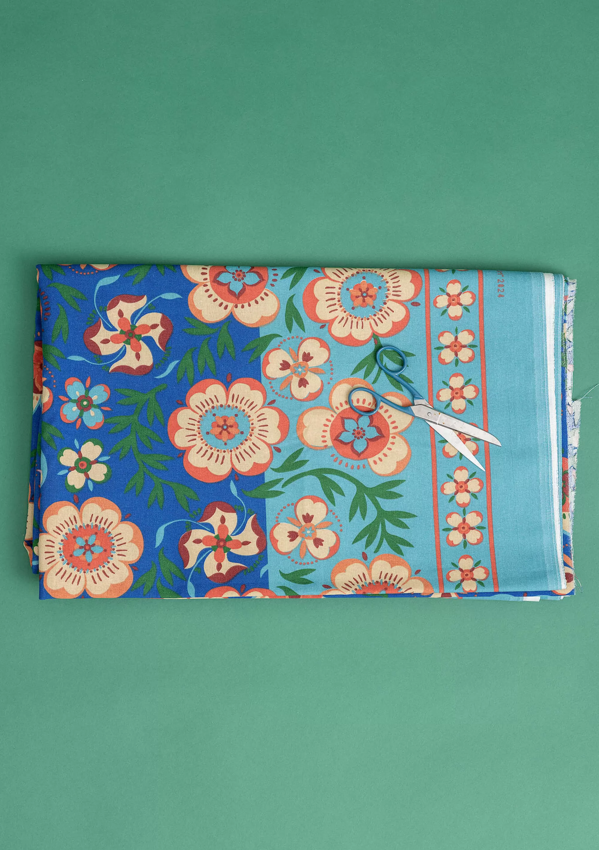 Stoffe | Heimtextilien^Gudrun Sjödén Meterware Desert Bloom Aus Bio-Baumwolle porzellanblau