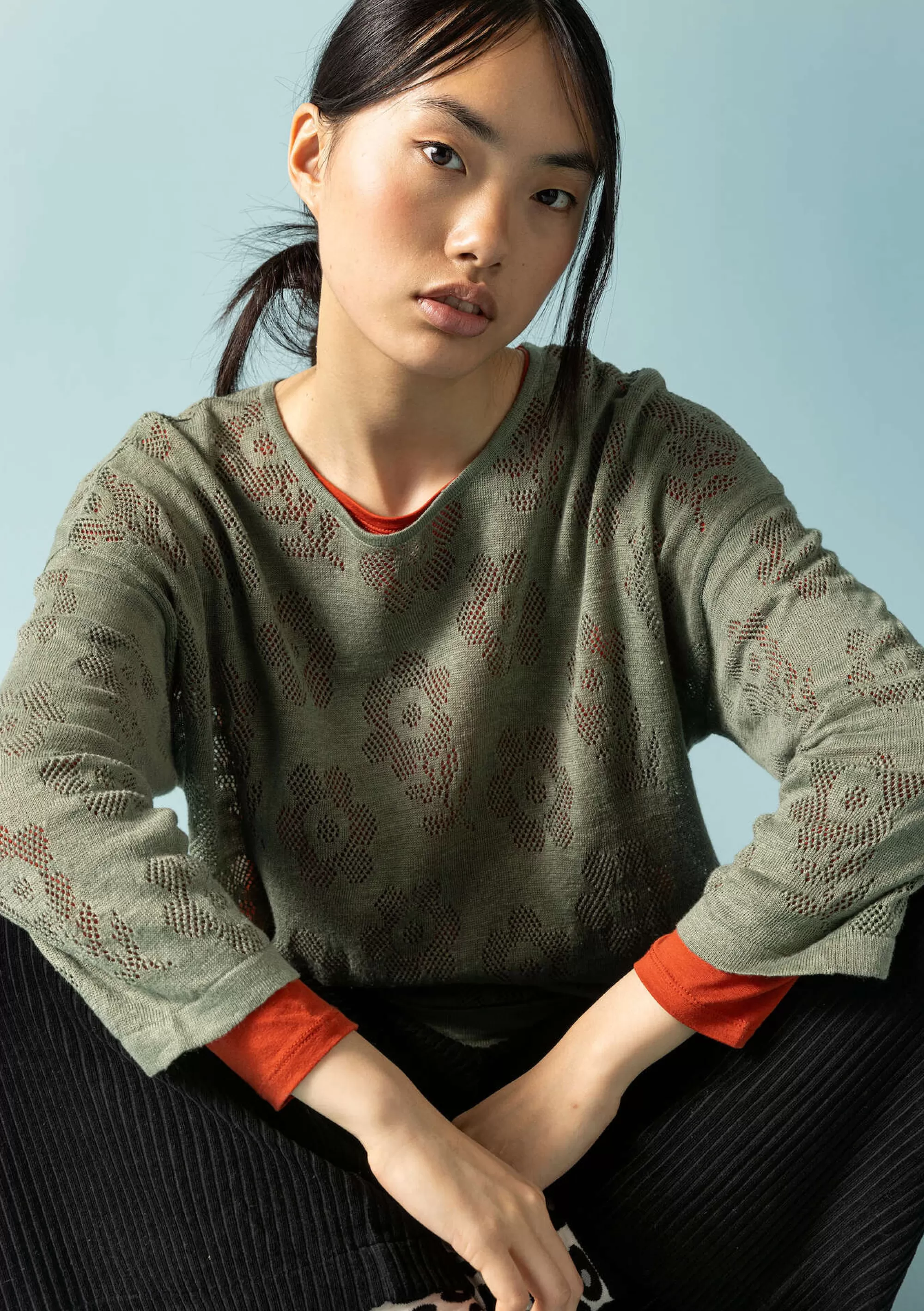 Pullover & Shirts | Leinenkleidung^Gudrun Sjödén Pointelle-Pullover Aus Leinen/Recycling-Leinen hopper