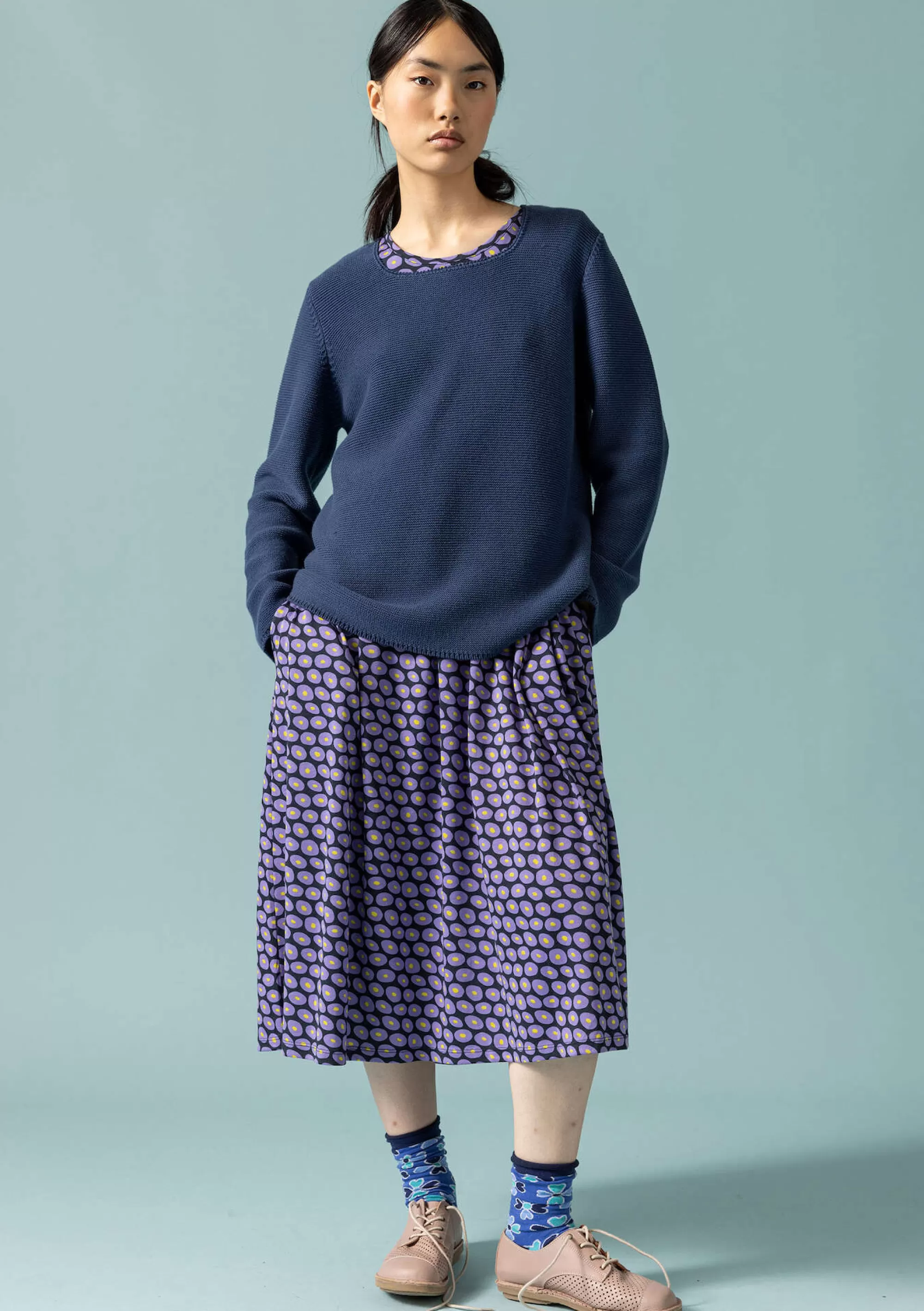 Pullover & Shirts | Skandinavische Mode^Gudrun Sjödén Pullover Aus Recycling-Baumwolle indigo