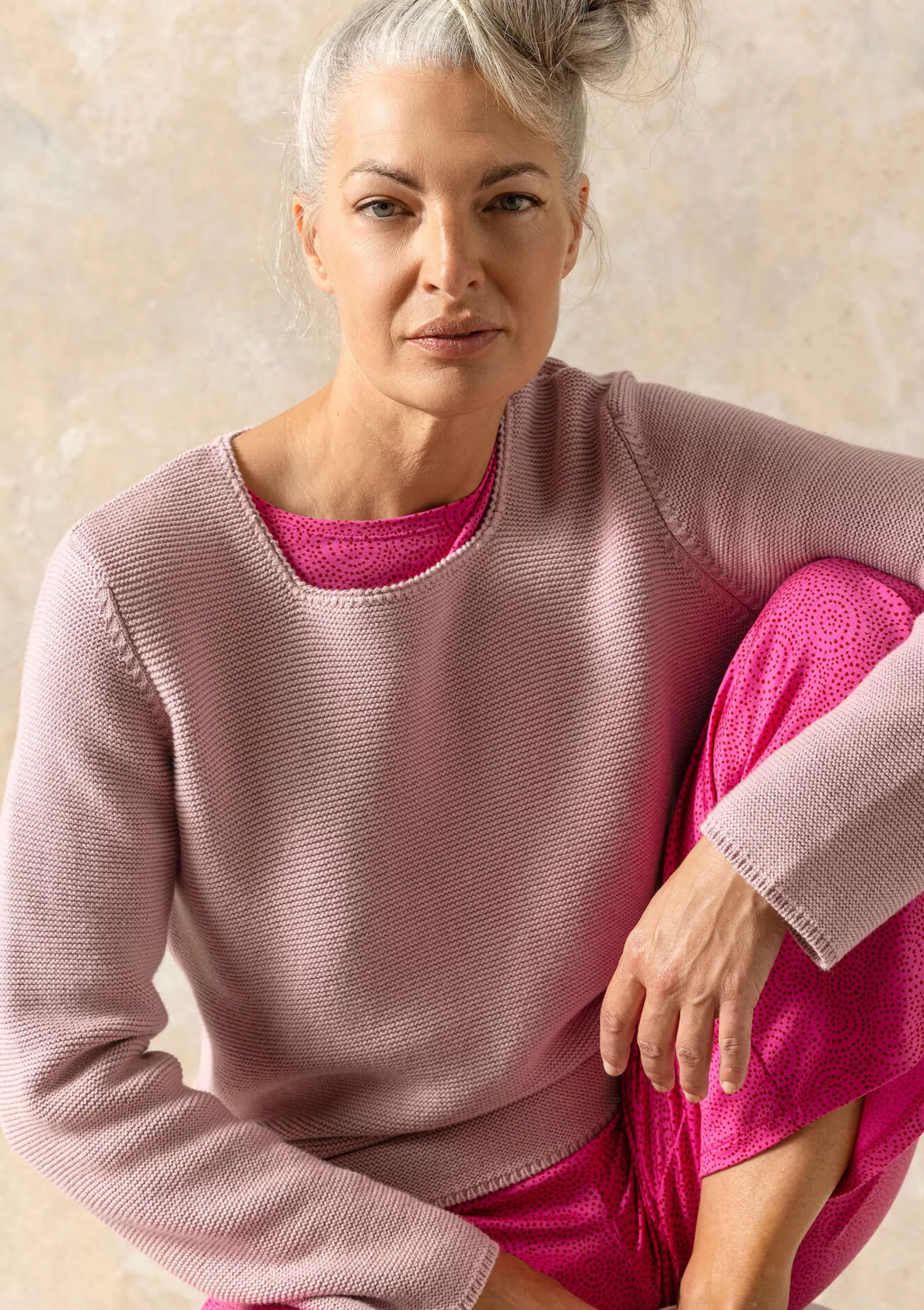 Pullover & Shirts | Skandinavische Mode^Gudrun Sjödén Pullover Aus Recycling-Baumwolle rosa sand