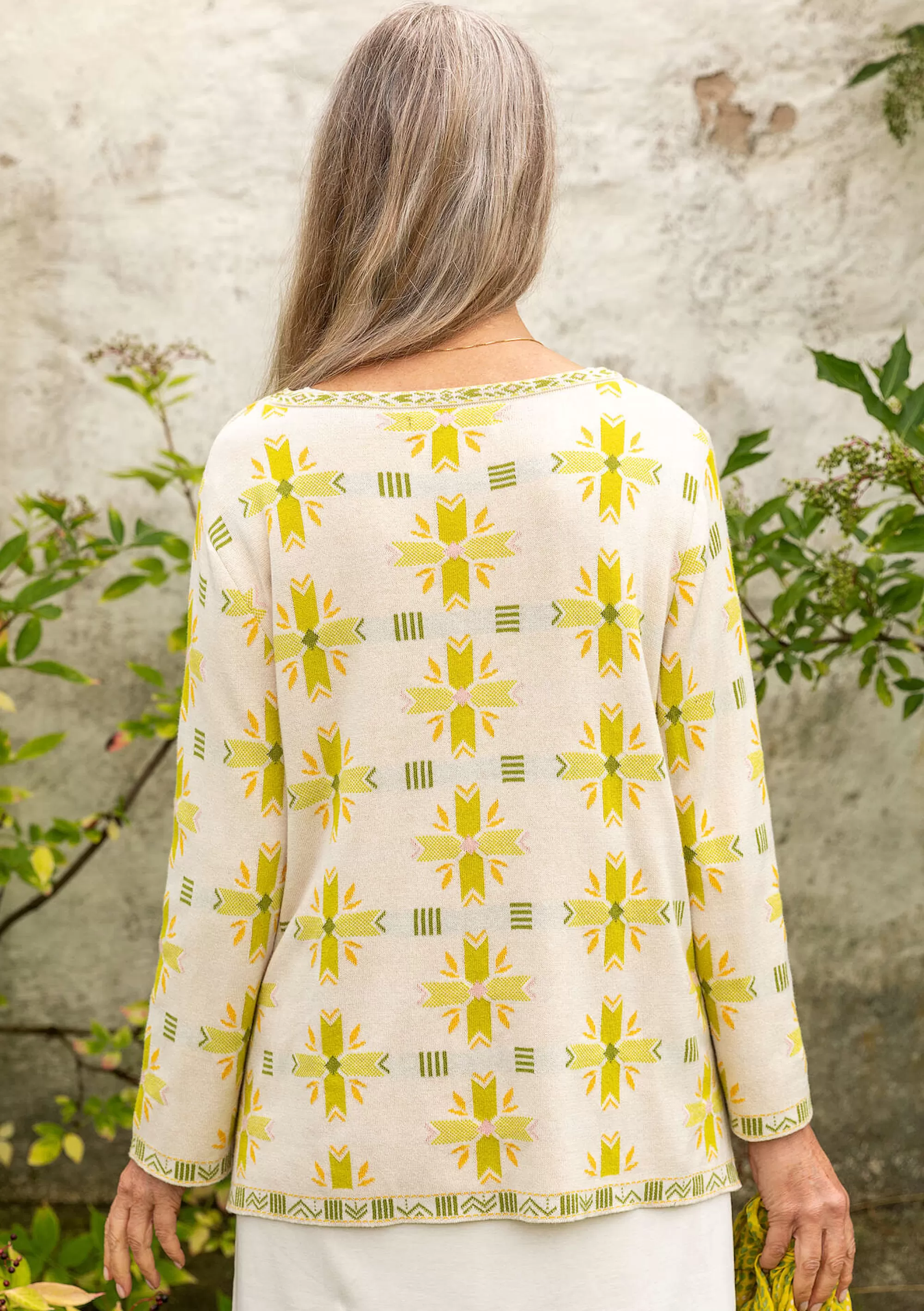 Pullover & Shirts | Blumenkleidung^Gudrun Sjödén Pullover Bunge Aus Bio- Und Recycling-Baumwolle limettengrün