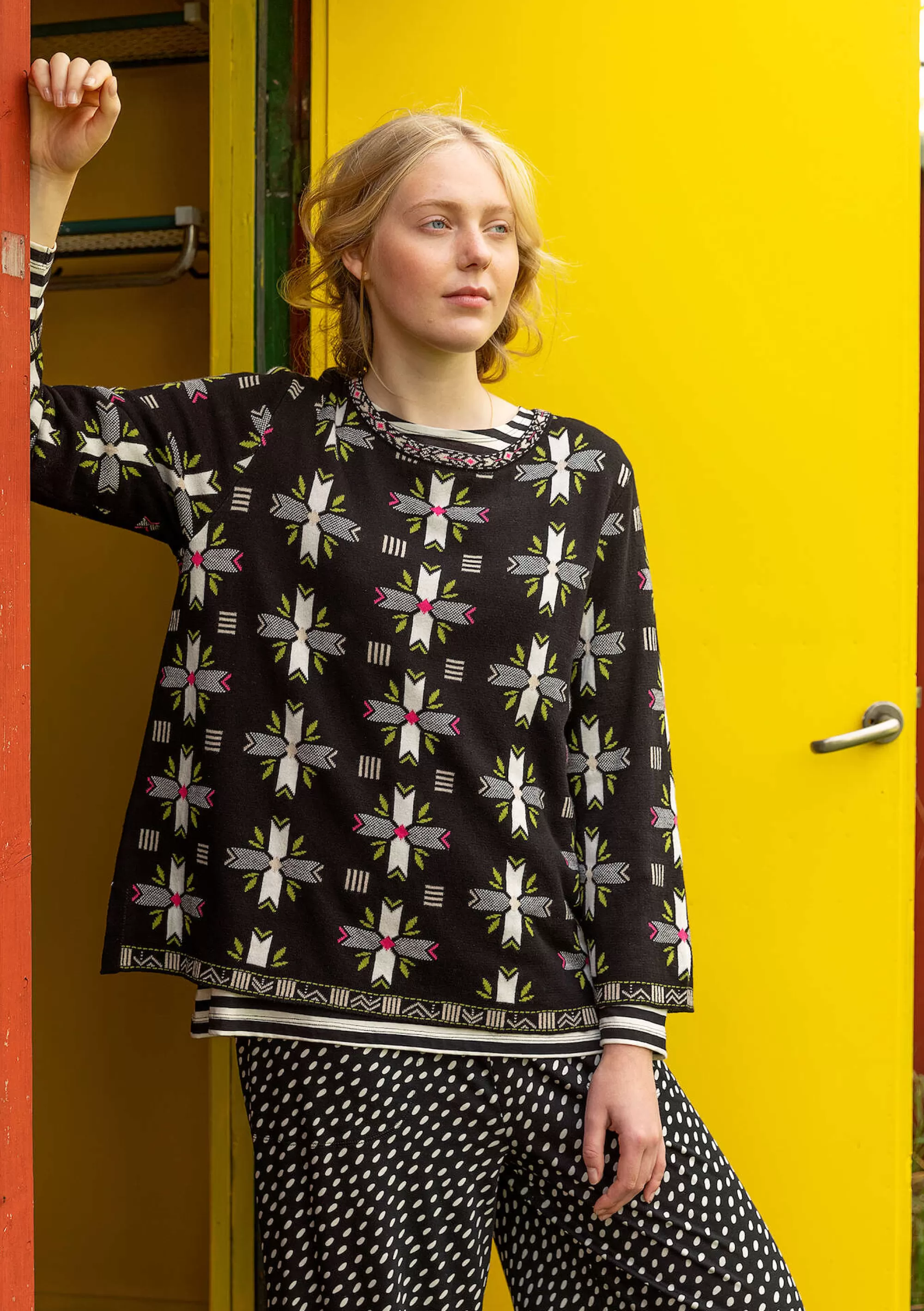 Blumenkleidung | Pullover & Shirts^Gudrun Sjödén Pullover Bunge Aus Bio- Und Recycling-Baumwolle schwarz