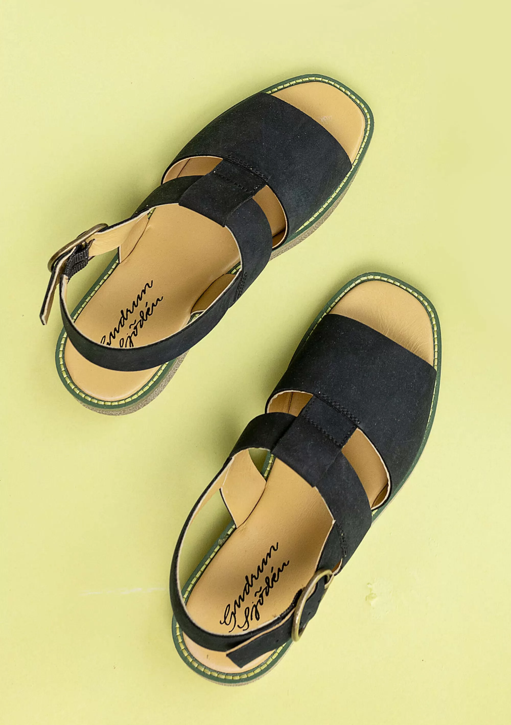 Schuhe^Gudrun Sjödén Sandalen Aus Nubukleder schwarz