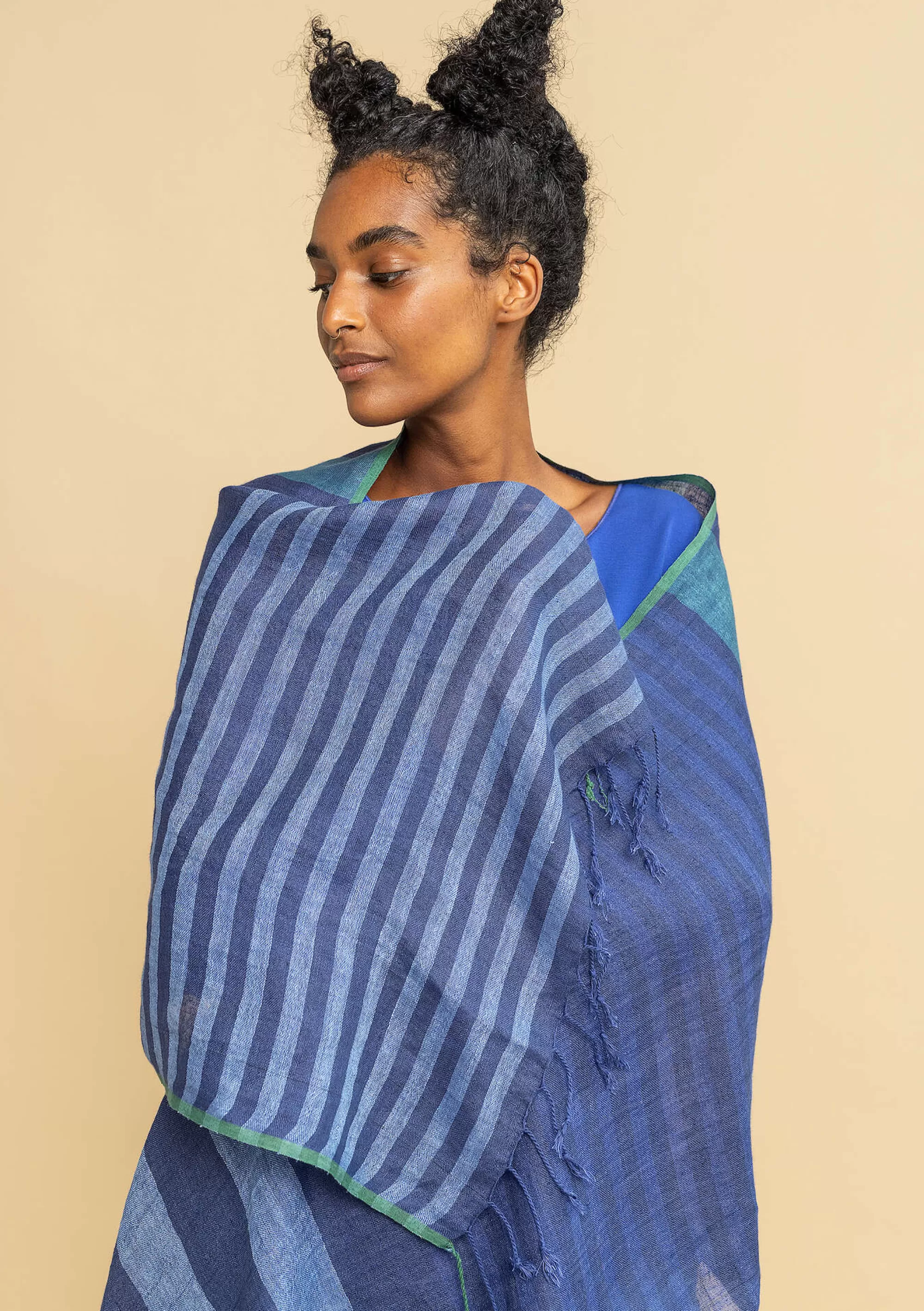 Accessoires | Schals und Tücher^Gudrun Sjödén Schal Ella Aus Leinen dunkelindigo