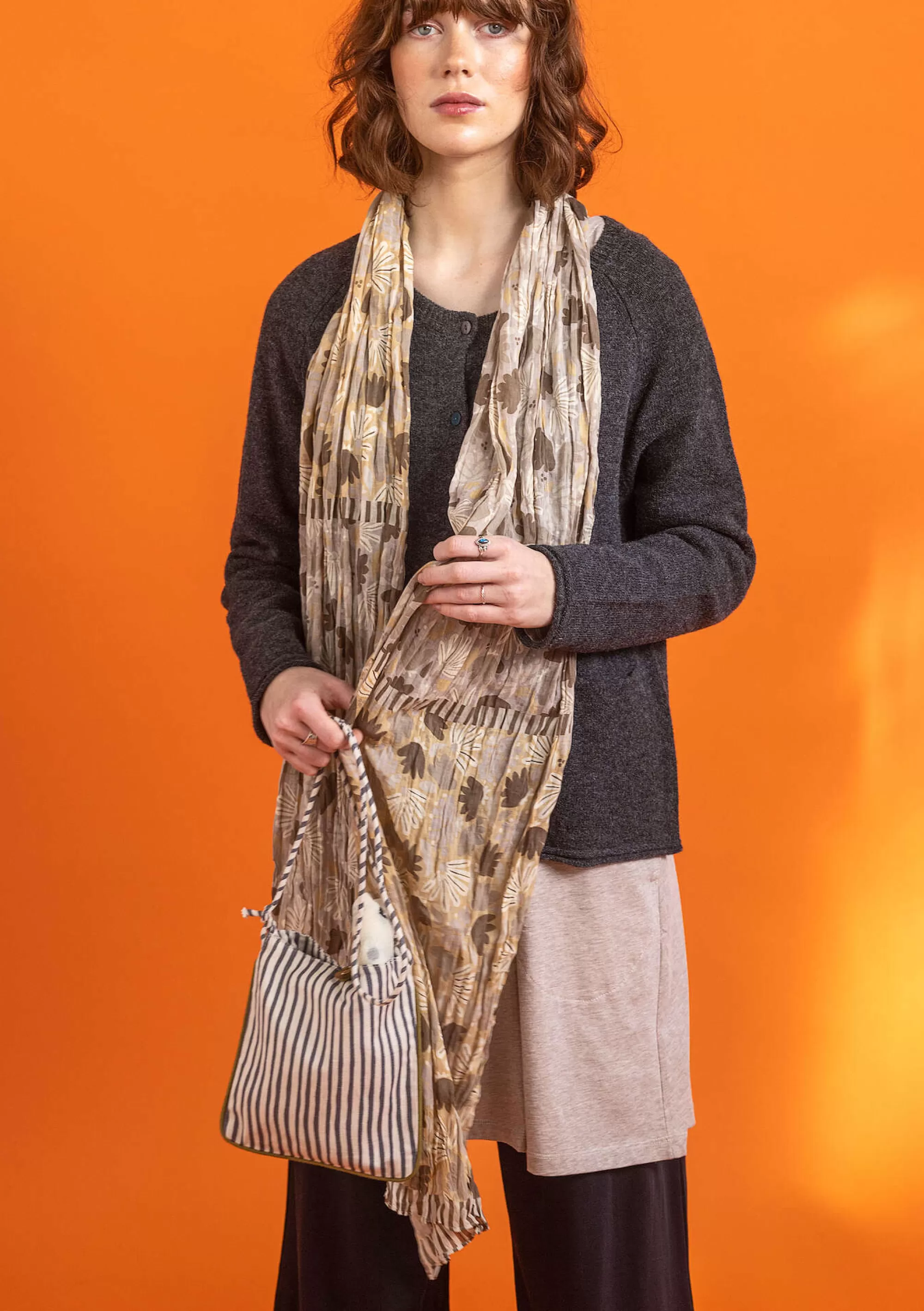 Accessoires | Schals und Tücher^Gudrun Sjödén Schal Jasmine Aus Bio-Baumwolle hafer