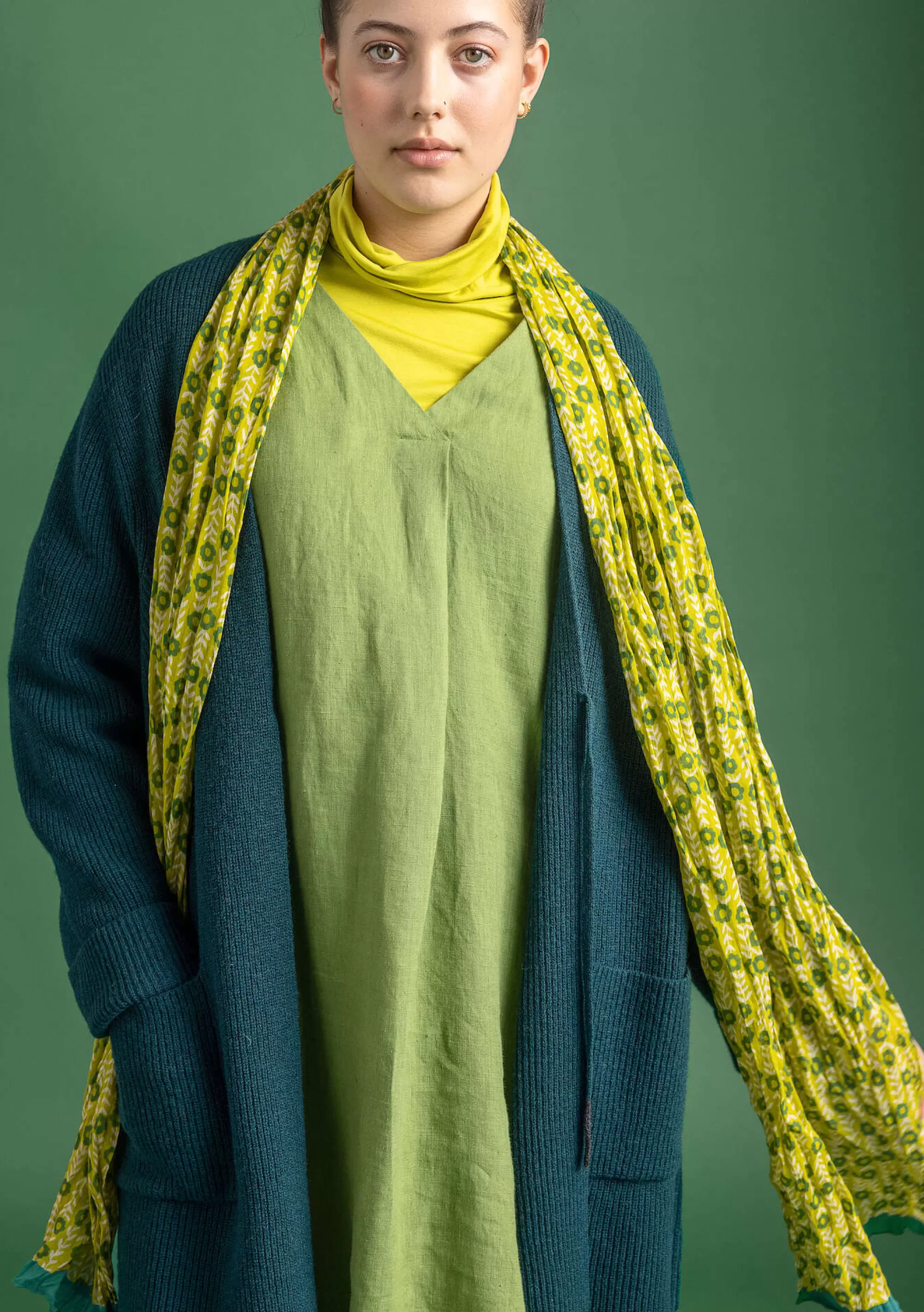 Accessoires | Schals und Tücher^Gudrun Sjödén Schal Jasmine Aus Bio-Baumwolle limettengrün