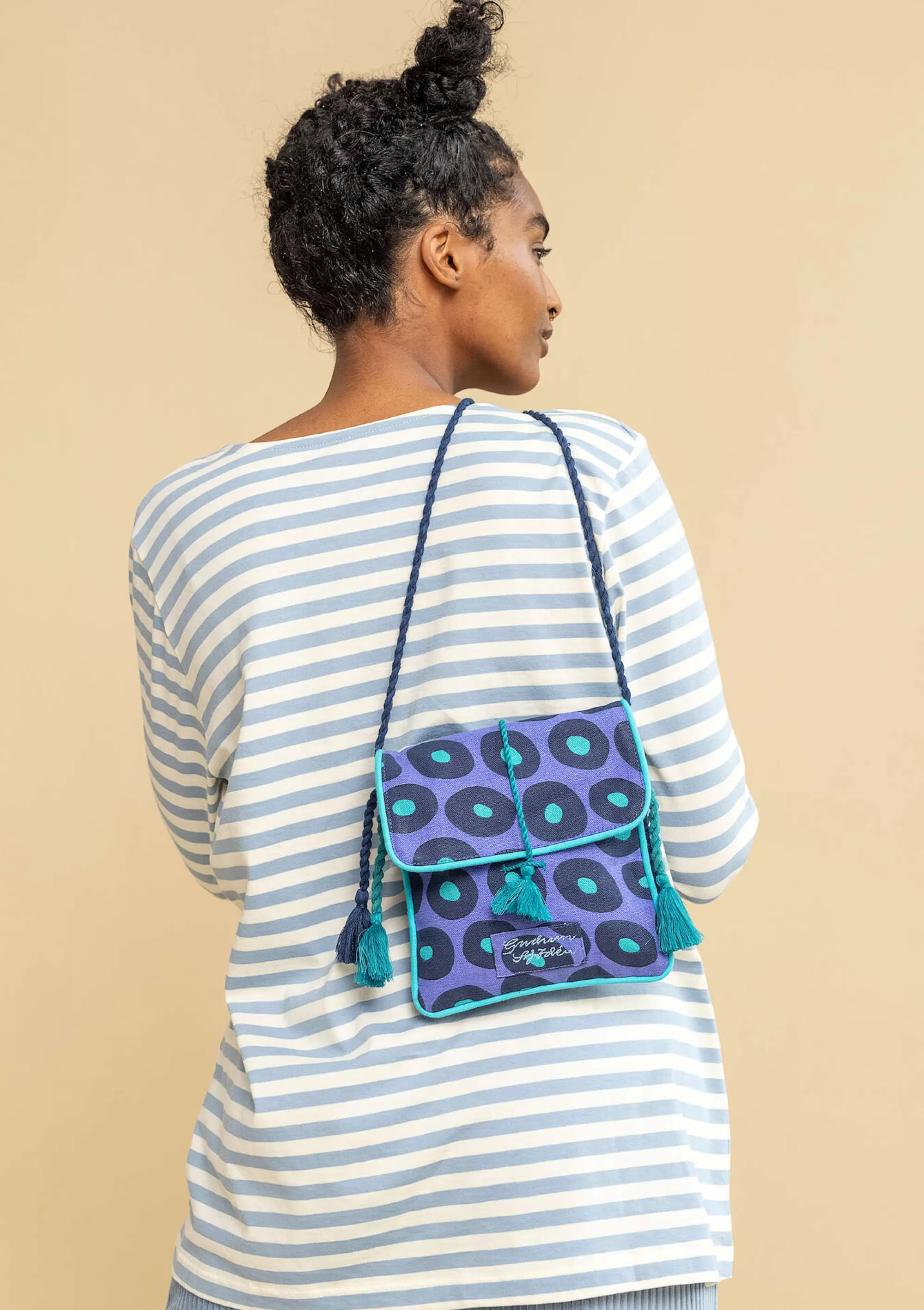 Taschen | Lagenlook^Gudrun Sjödén Schultertasche Billie Aus Bio-Baumwolle himmelblau