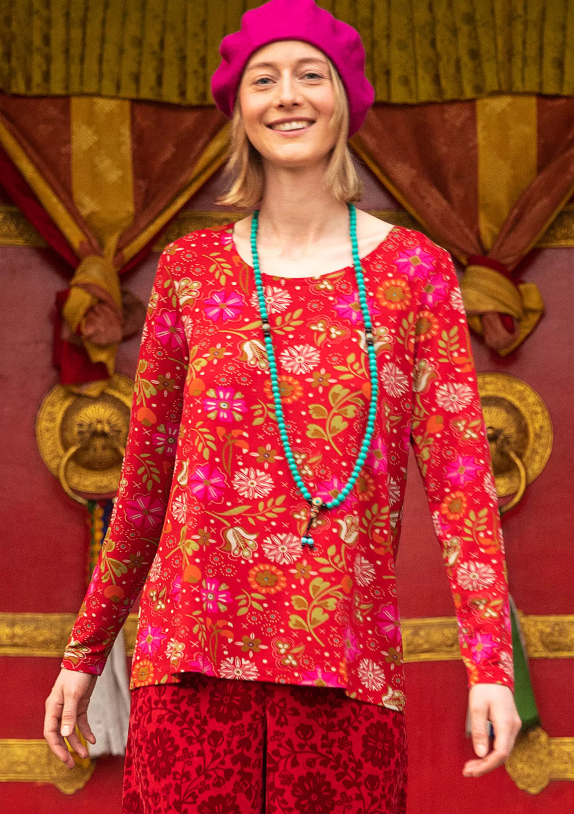 Pullover & Shirts | Blumenkleidung^Gudrun Sjödén Shirt Mongolia Aus Lyocell/Elasthan tomate