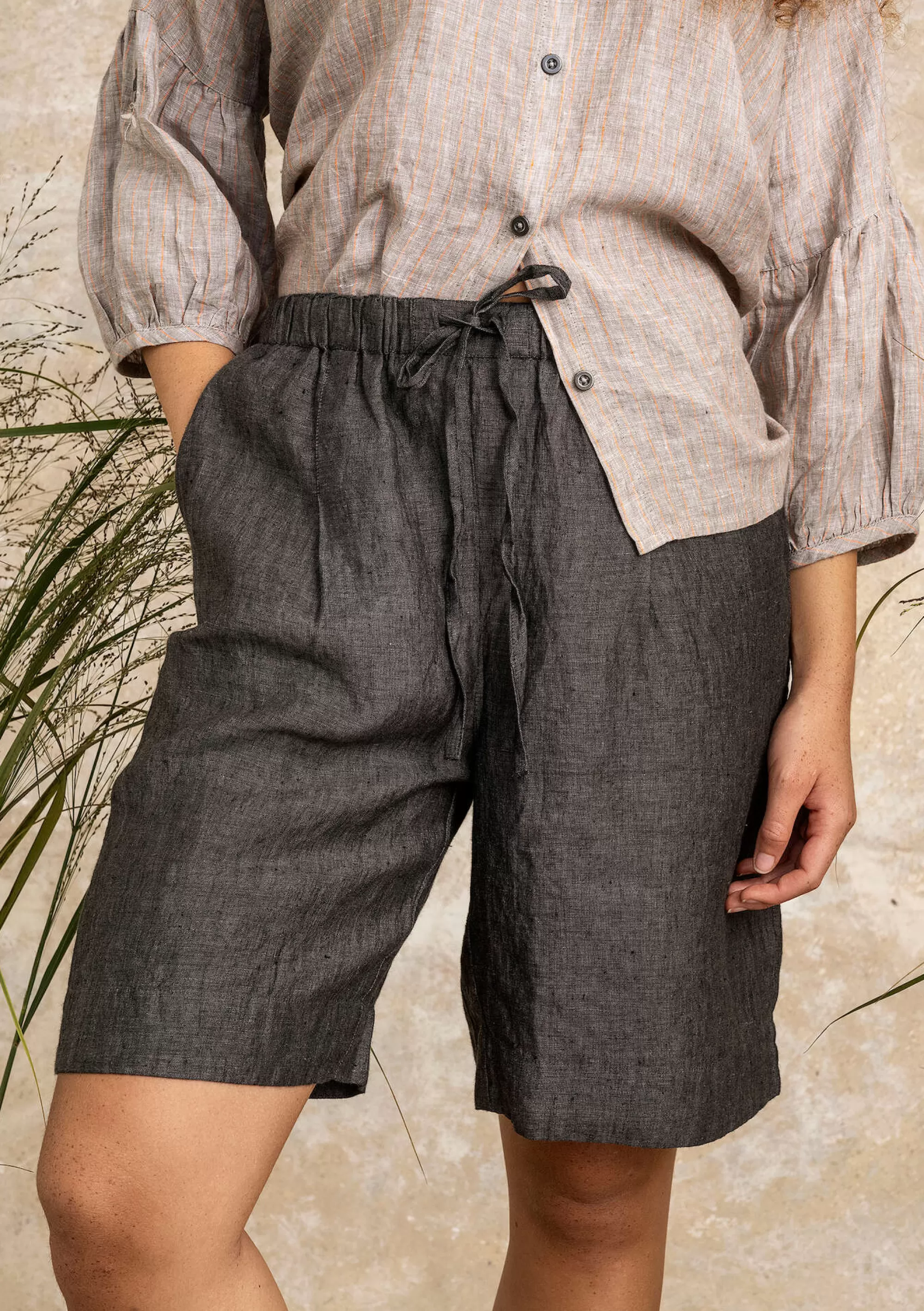 Hosen | Leinenkleidung^Gudrun Sjödén Shorts Aus Leinengewebe schwarz