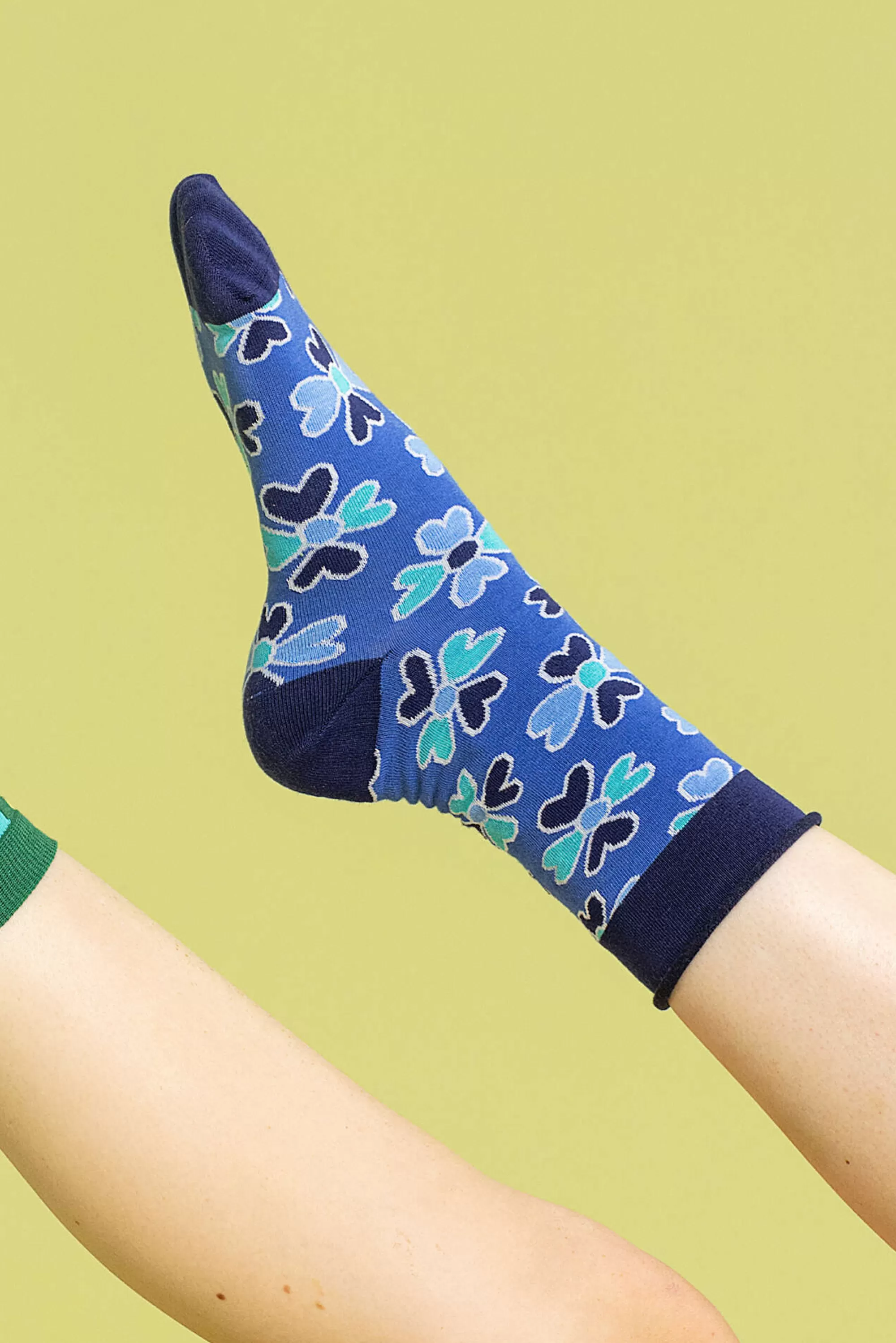 Accessoires | Blumenkleidung^Gudrun Sjödén Socken Peggy Aus Bio-Baumwolle himmelblau