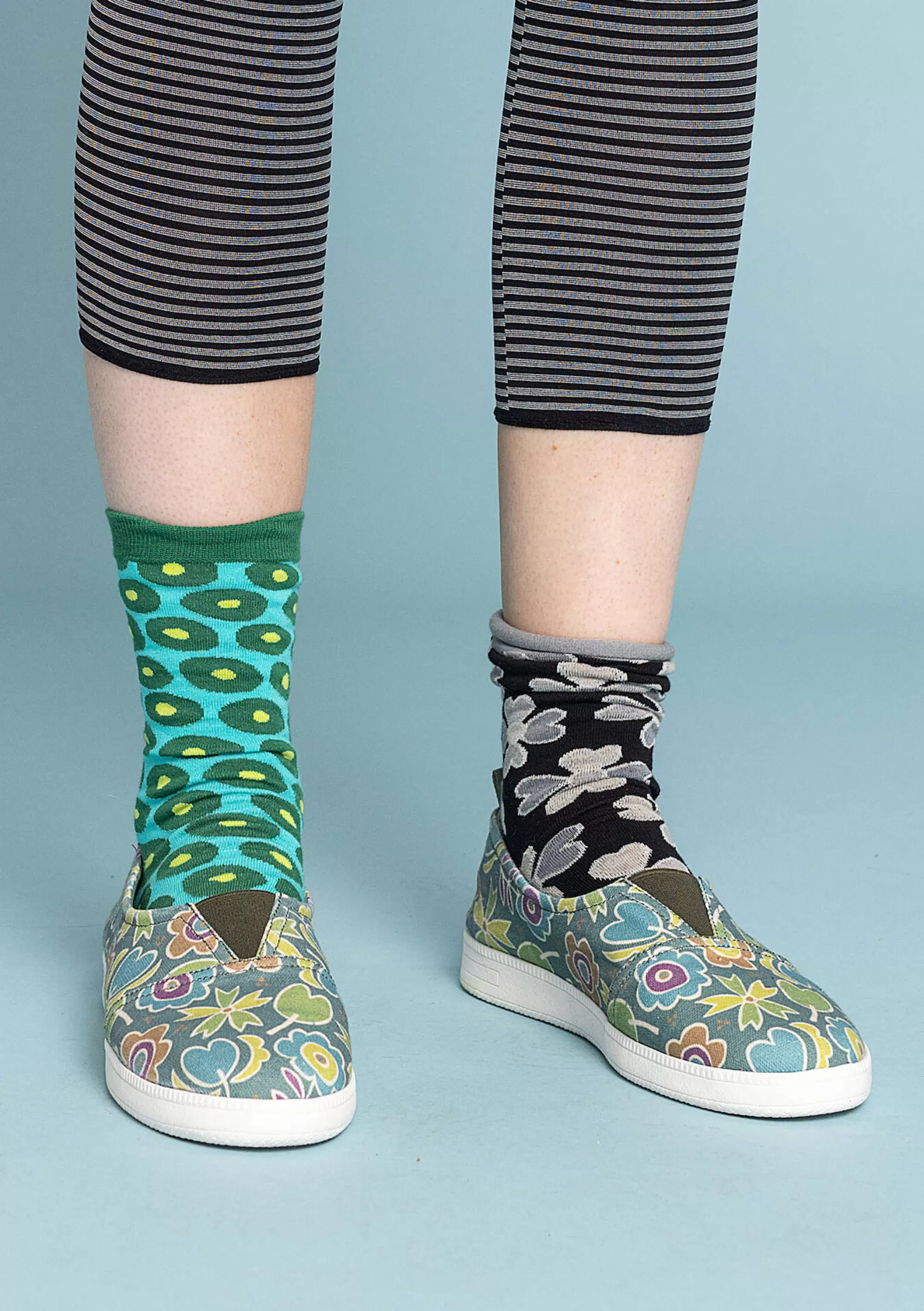 Schuhe | Blumenkleidung^Gudrun Sjödén Stoffschuhe Jane Aus Baumwolle meeresgrün