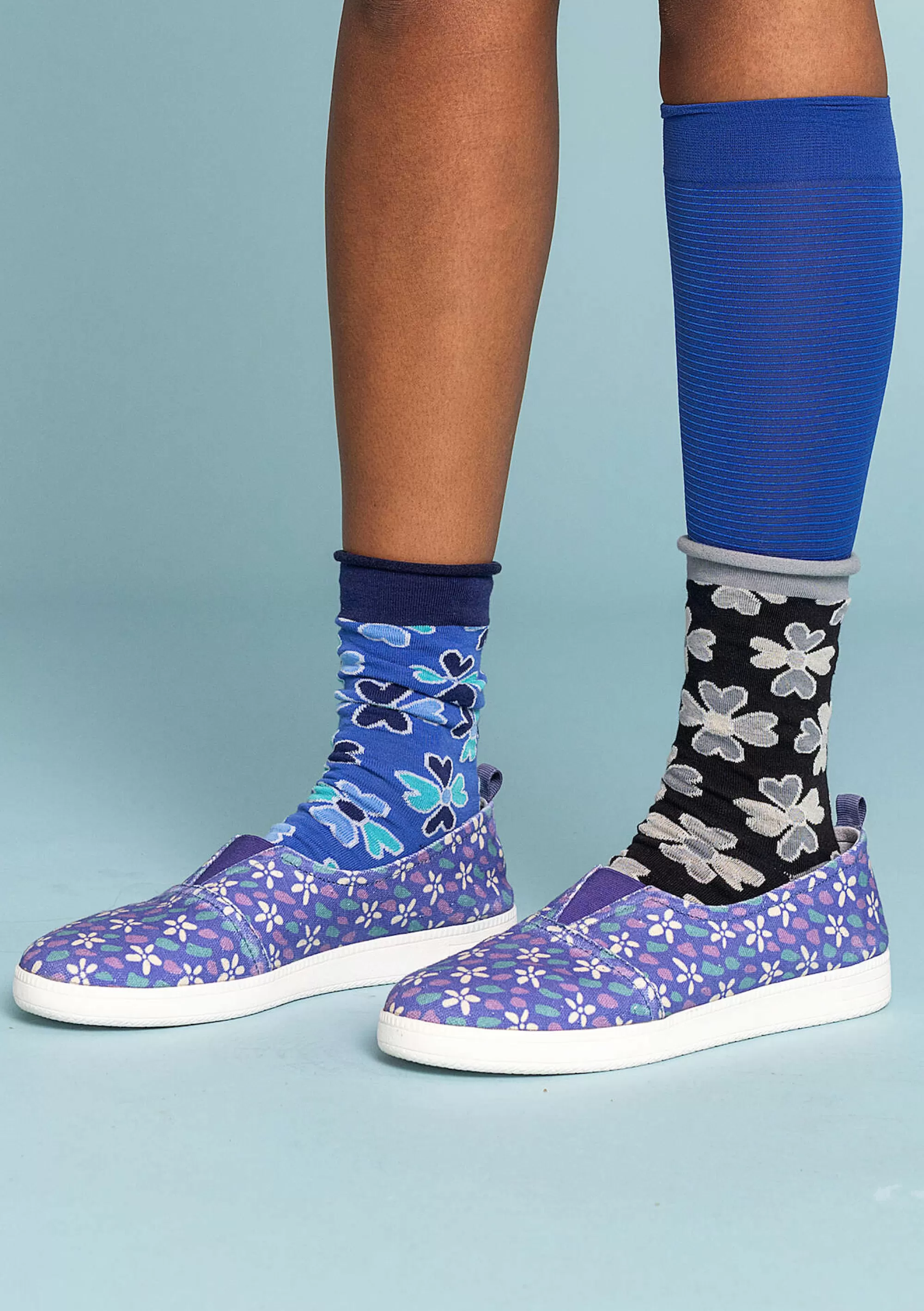 Schuhe | Blumenkleidung^Gudrun Sjödén Stoffschuhe Jane Aus Baumwolle himmelblau