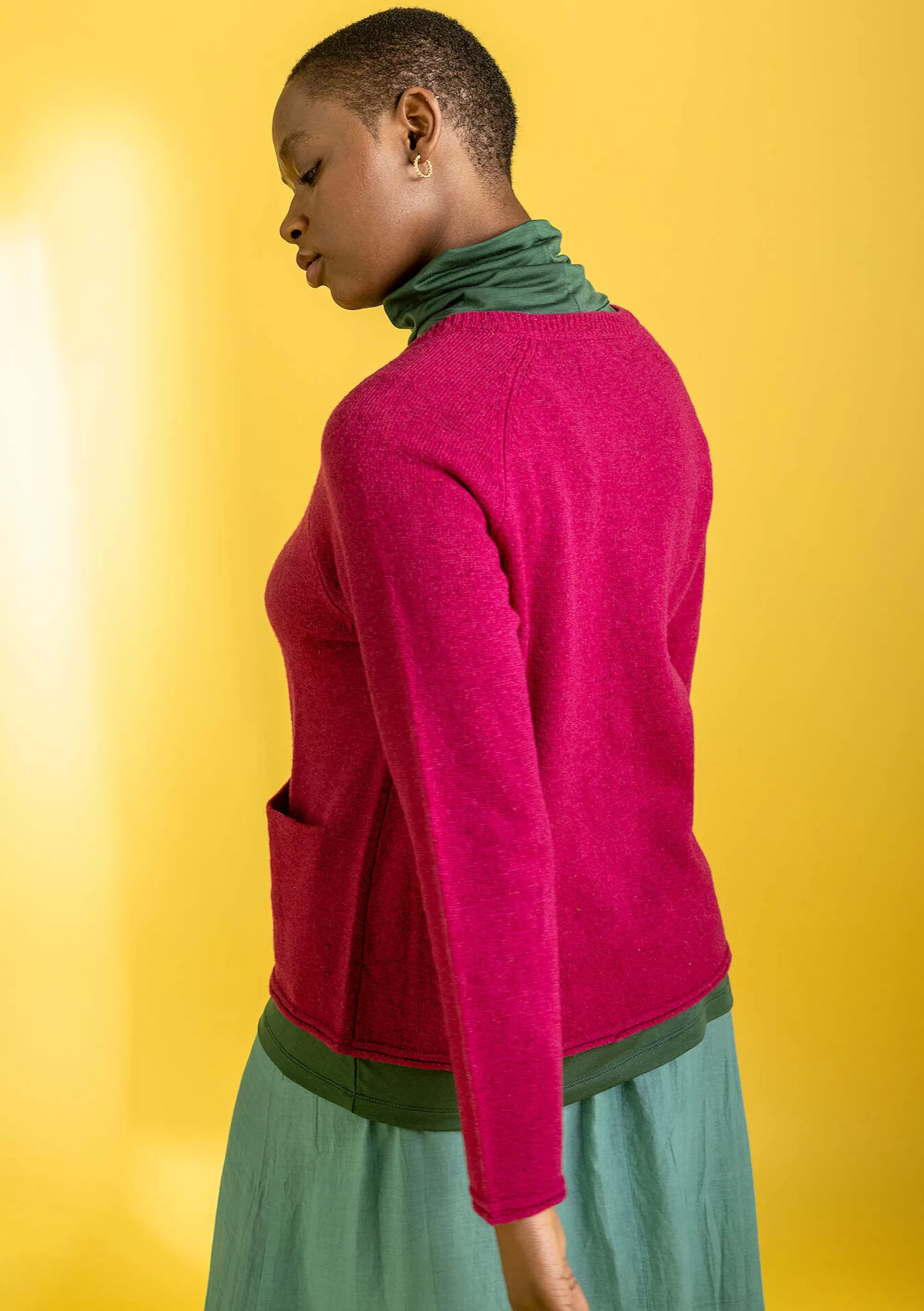 Strickjacken | Skandinavische Mode^Gudrun Sjödén Strickjacke Aus Wolle alpenveilchen