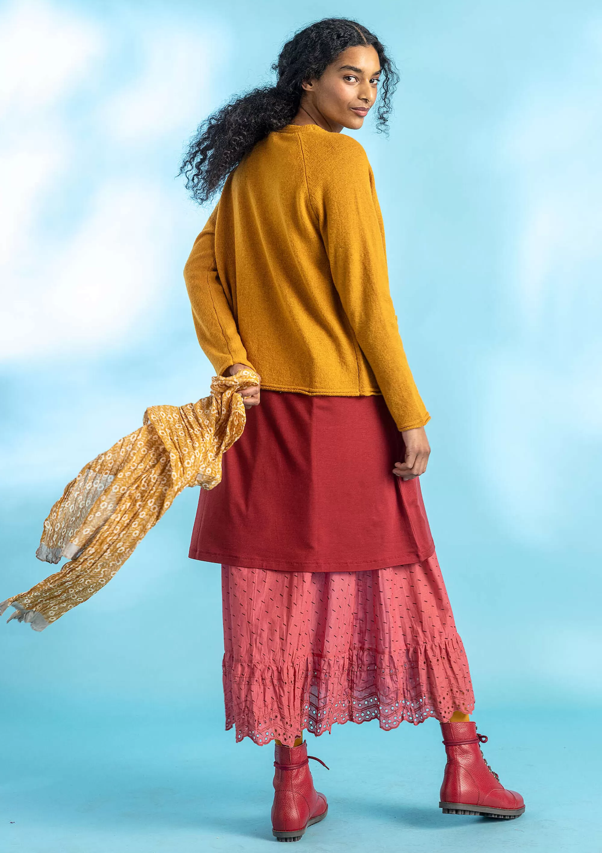Strickjacken | Skandinavische Mode^Gudrun Sjödén Strickjacke Aus Wolle senf
