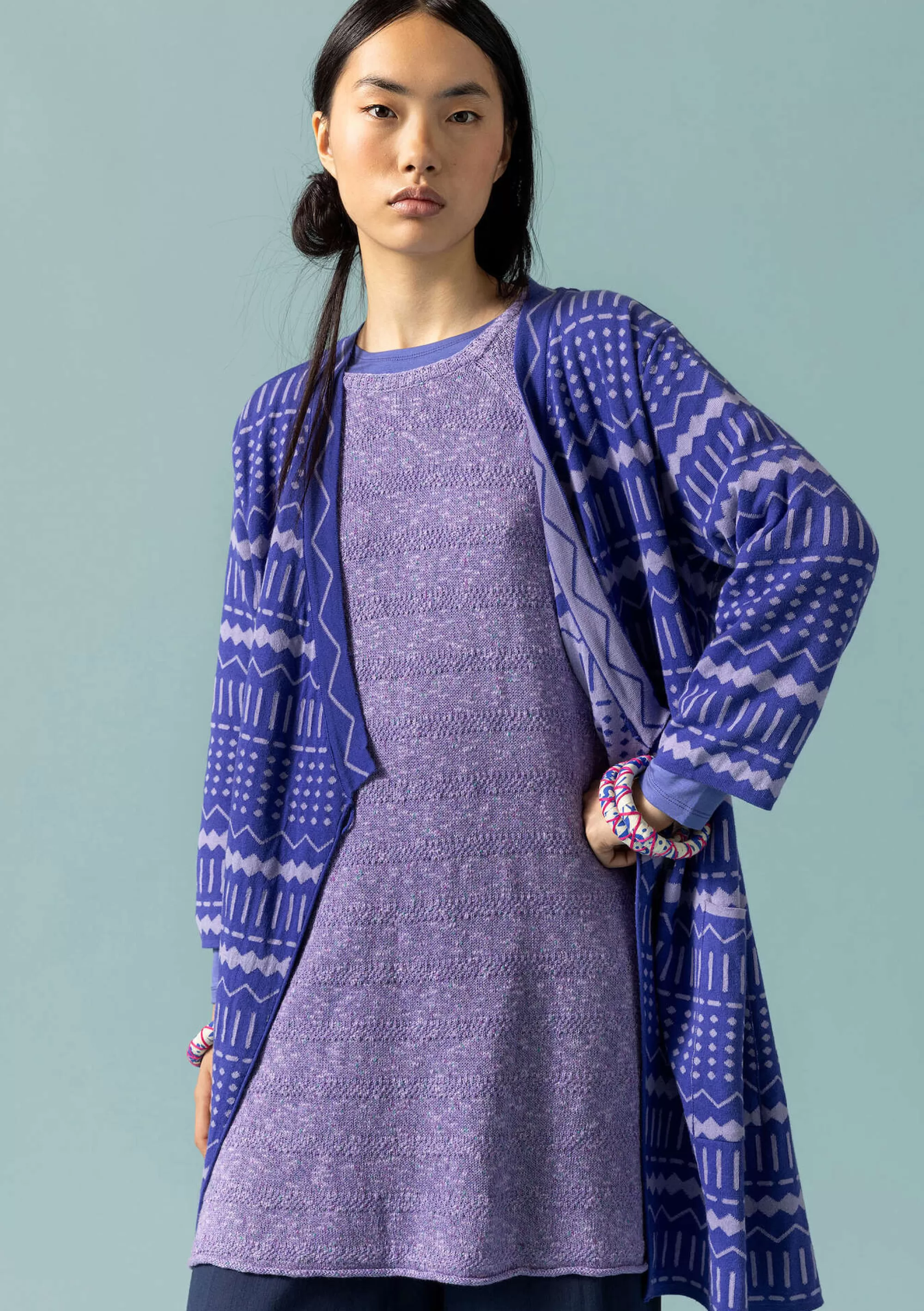 Schwedische Mode | Strickjacken^Gudrun Sjödén Strickjacke Elsie Aus Bio-/Recycling-Baumwolle himmelblau