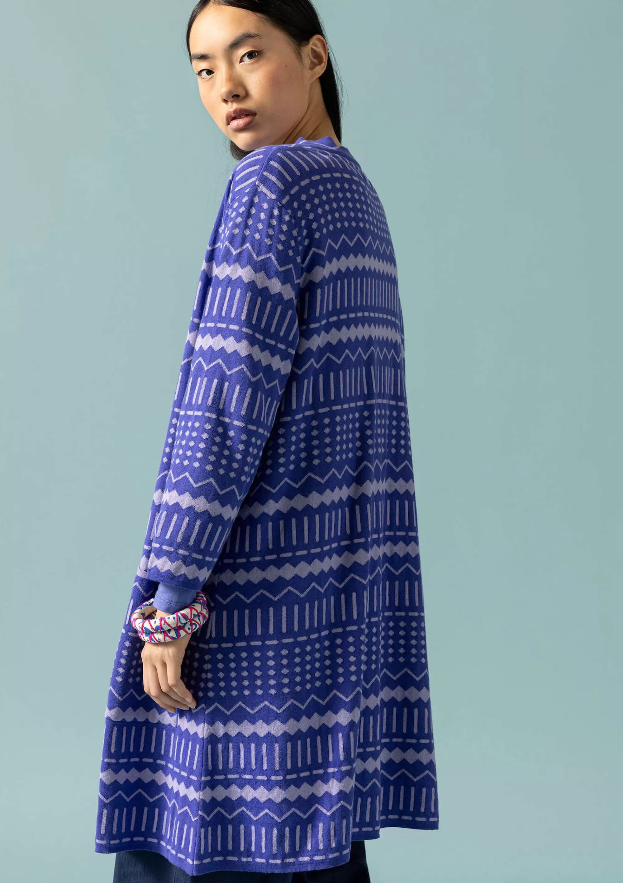 Schwedische Mode | Strickjacken^Gudrun Sjödén Strickjacke Elsie Aus Bio-/Recycling-Baumwolle himmelblau