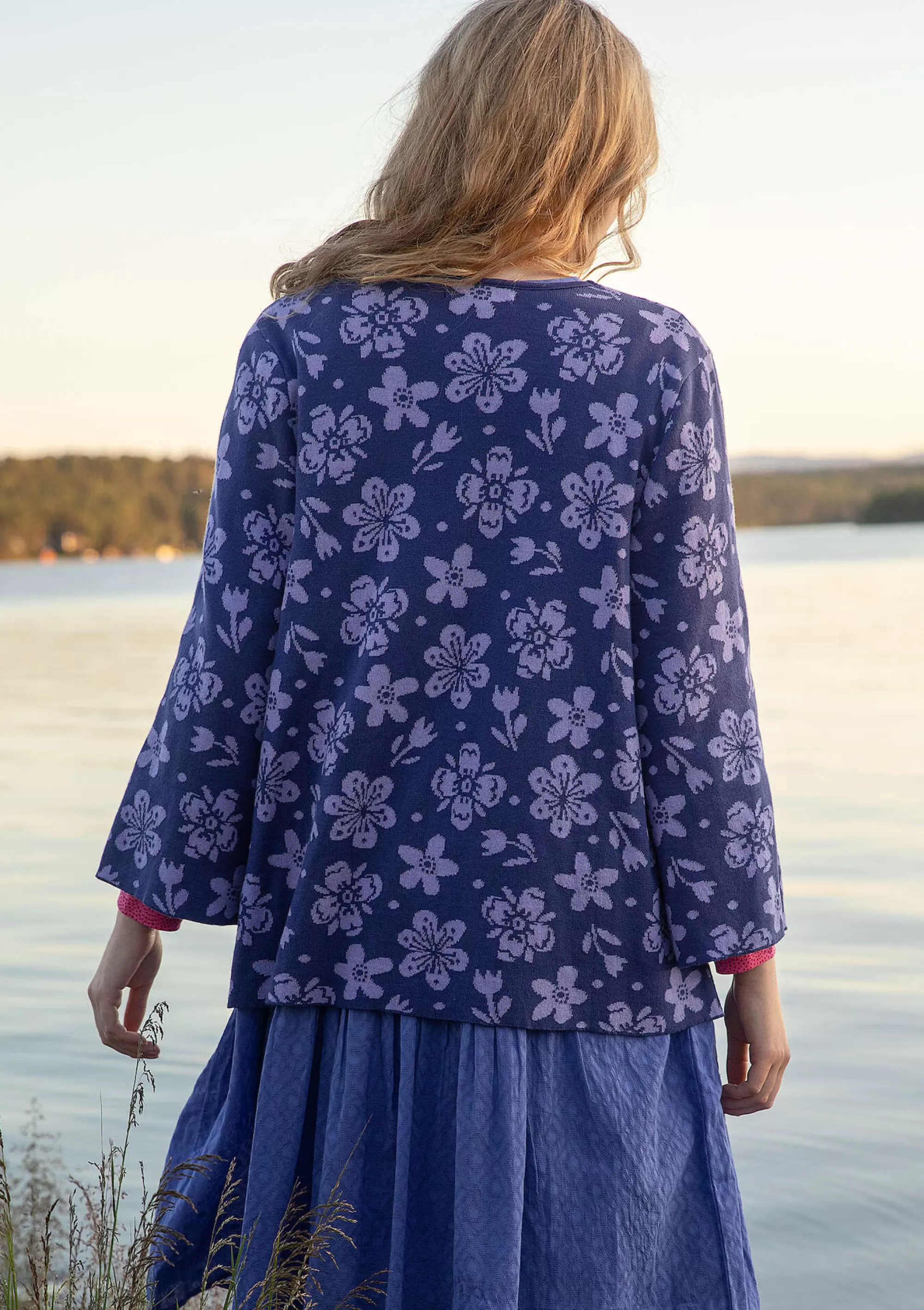 Strickjacken | Öko-Baumwolle^Gudrun Sjödén Strickjacke Flora-Li Aus Bio-/Recycling-Baumwolle veilchen