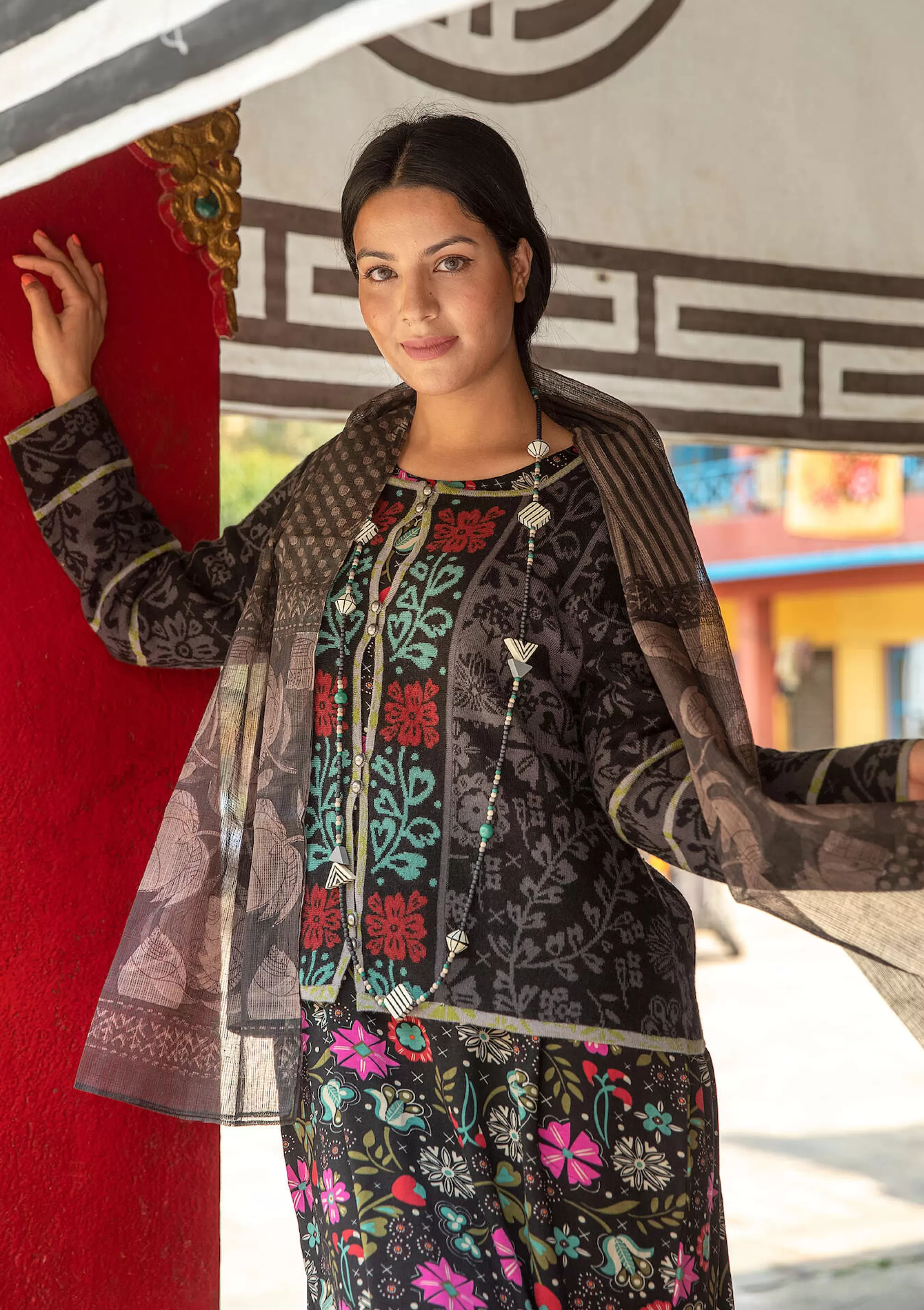Strickjacken | Lagenlook^Gudrun Sjödén Strickjacke Jurta Aus Wolle/Lyocell schwarz