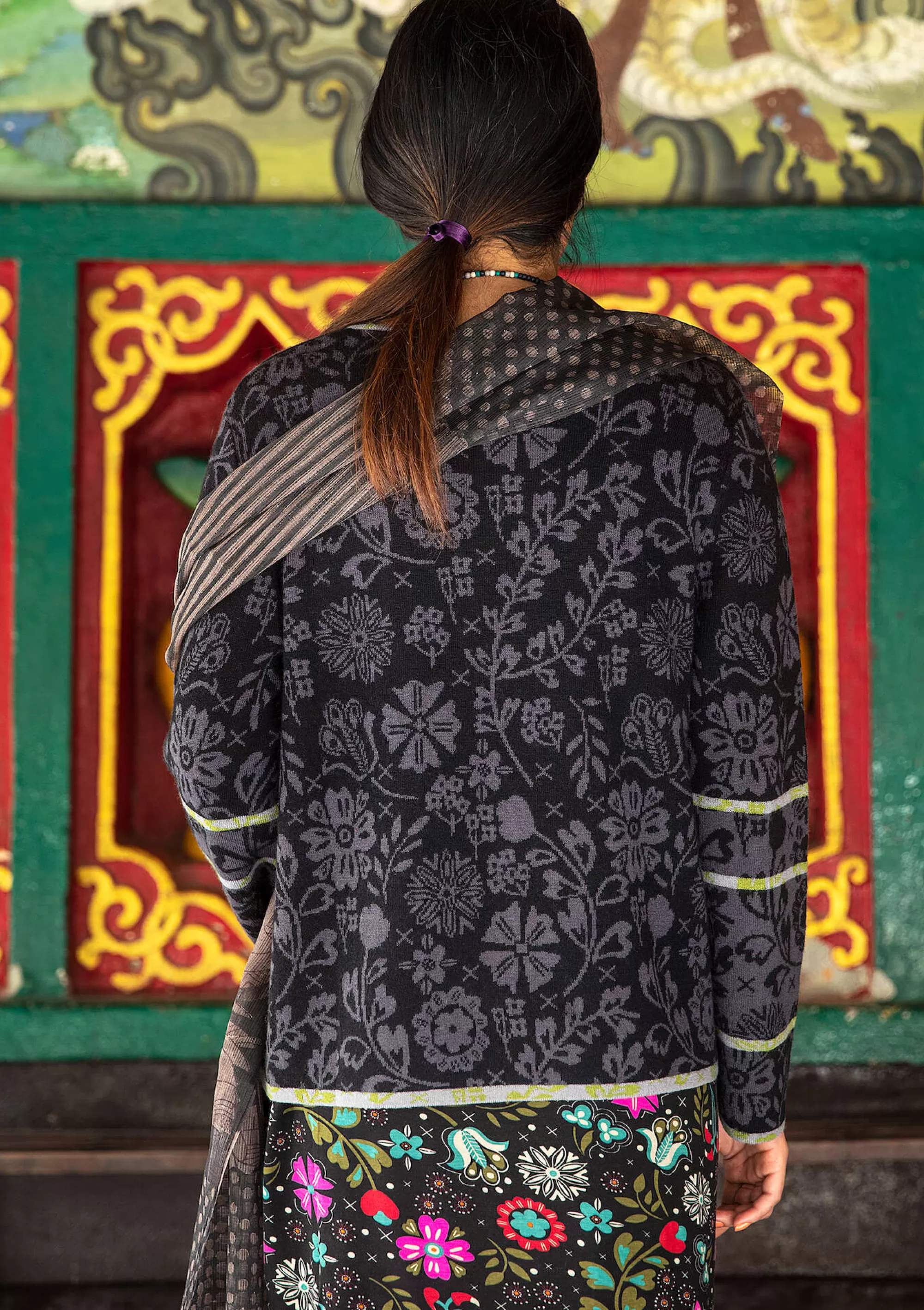 Strickjacken | Lagenlook^Gudrun Sjödén Strickjacke Jurta Aus Wolle/Lyocell schwarz