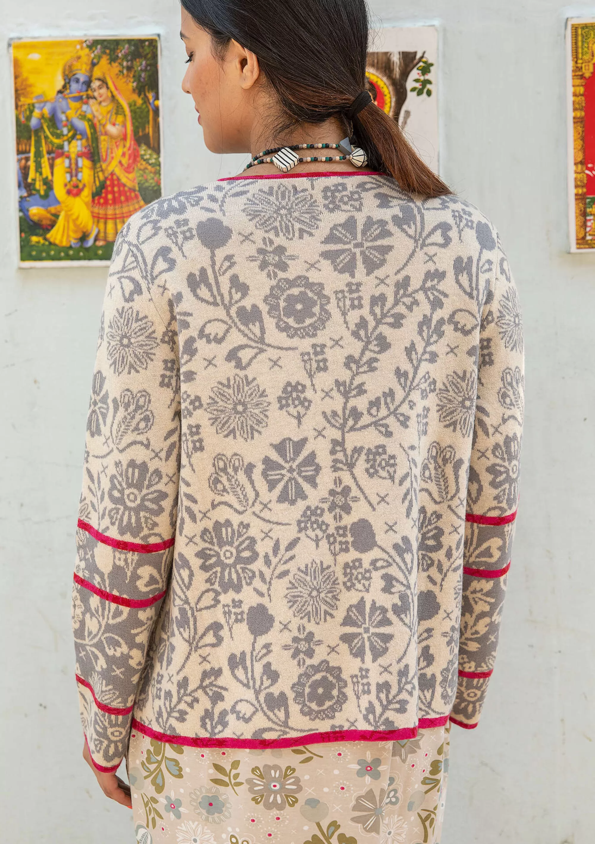 Strickjacken | Lagenlook^Gudrun Sjödén Strickjacke Jurta Aus Wolle/Lyocell hellsand