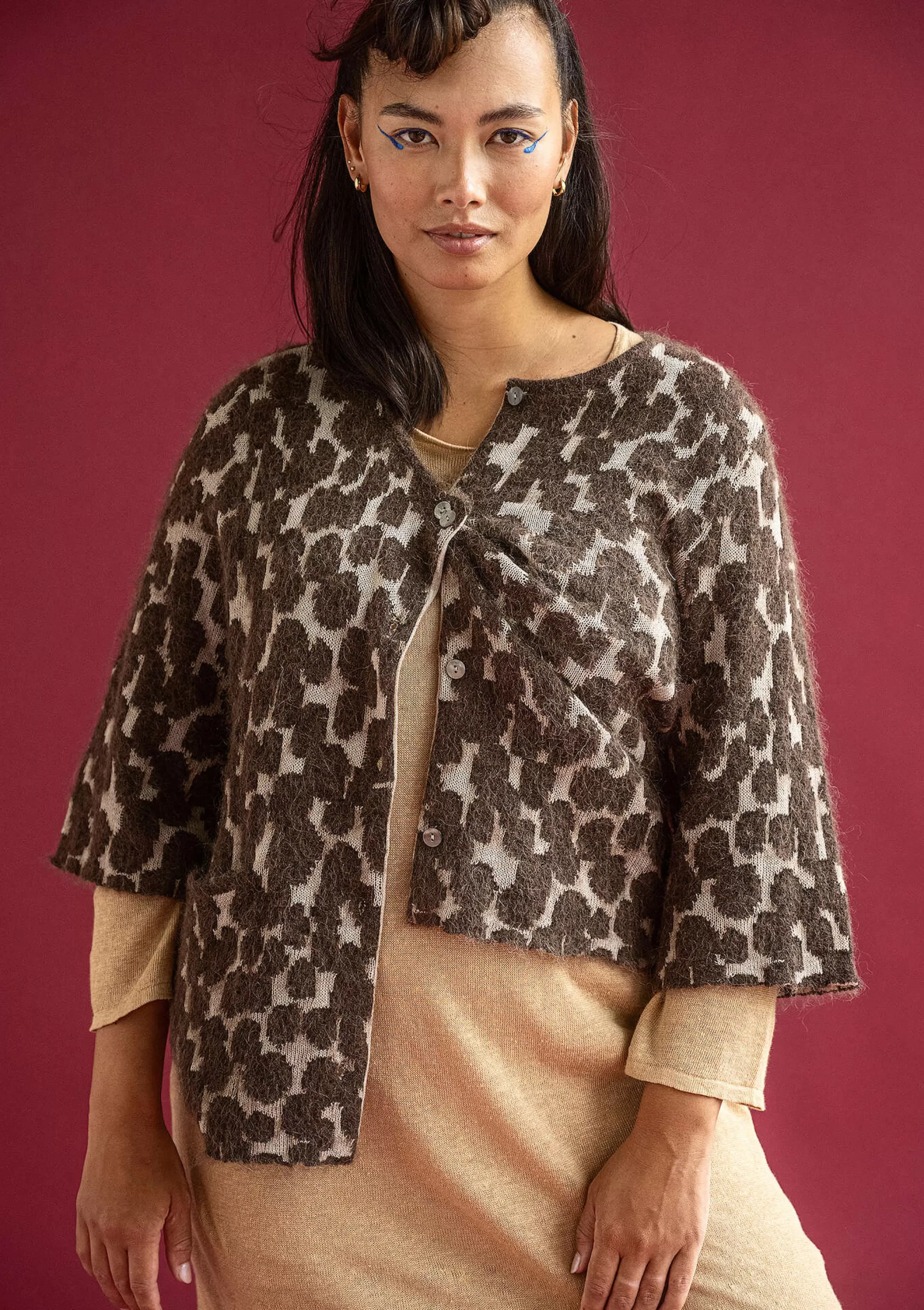 Strickjacken | Öko-Baumwolle^Gudrun Sjödén Strickjacke Morr Aus Alpakagemisch Und Recycling-/Bio-Baumwolle dunkelschokolade