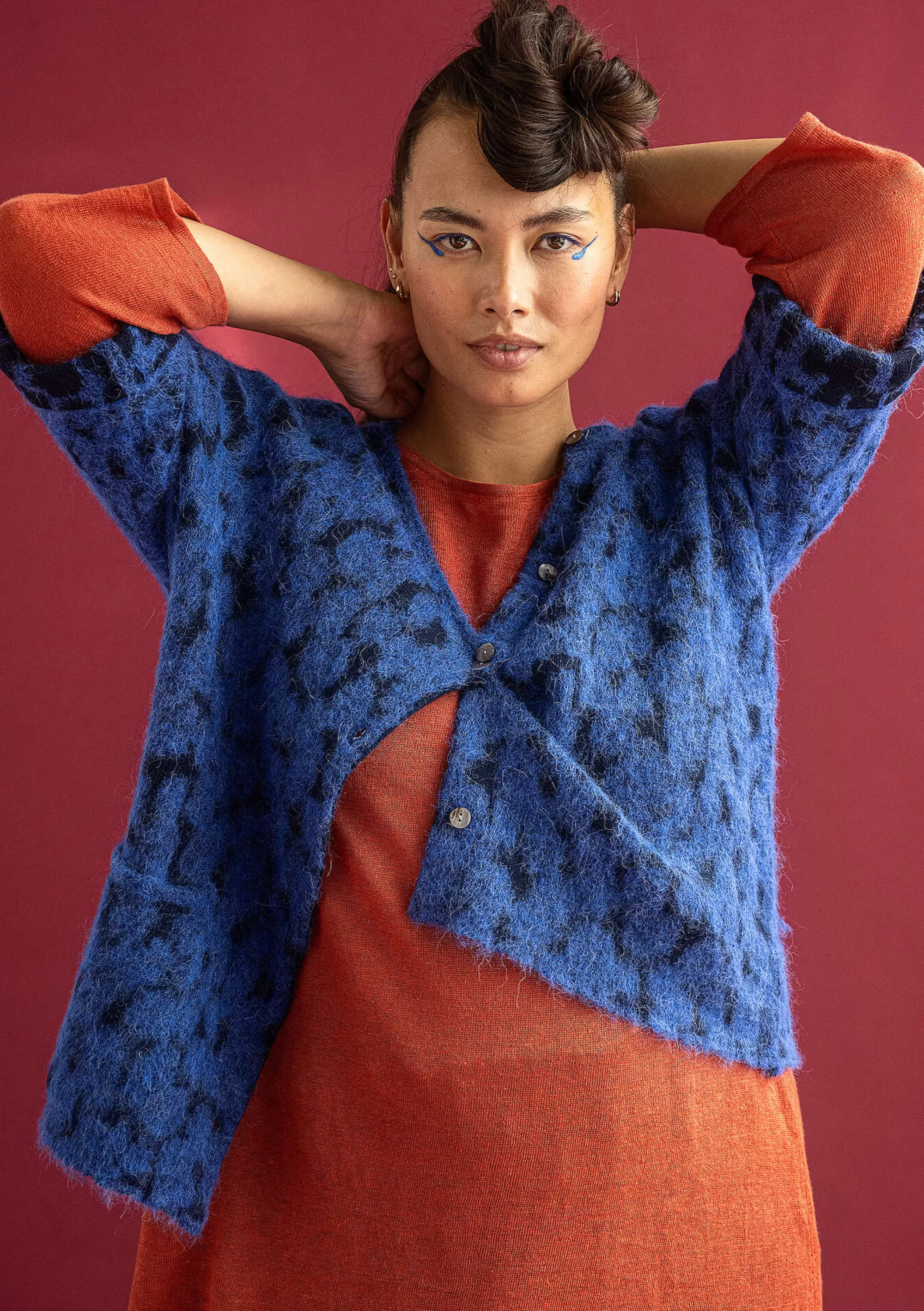 Strickjacken | Öko-Baumwolle^Gudrun Sjödén Strickjacke Morr Aus Alpakagemisch Und Recycling-/Bio-Baumwolle porzellanblau