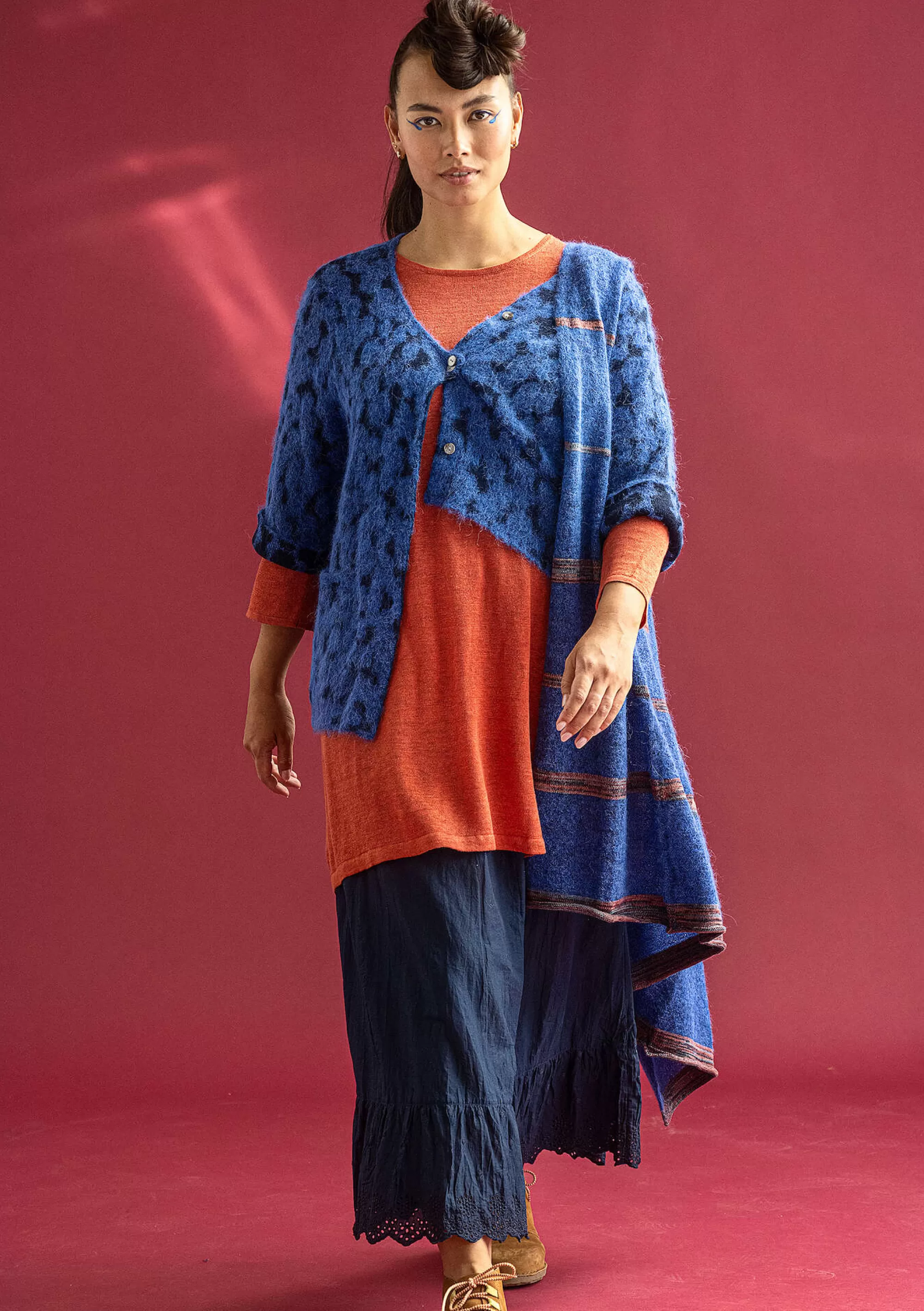 Strickjacken | Öko-Baumwolle^Gudrun Sjödén Strickjacke Morr Aus Alpakagemisch Und Recycling-/Bio-Baumwolle porzellanblau