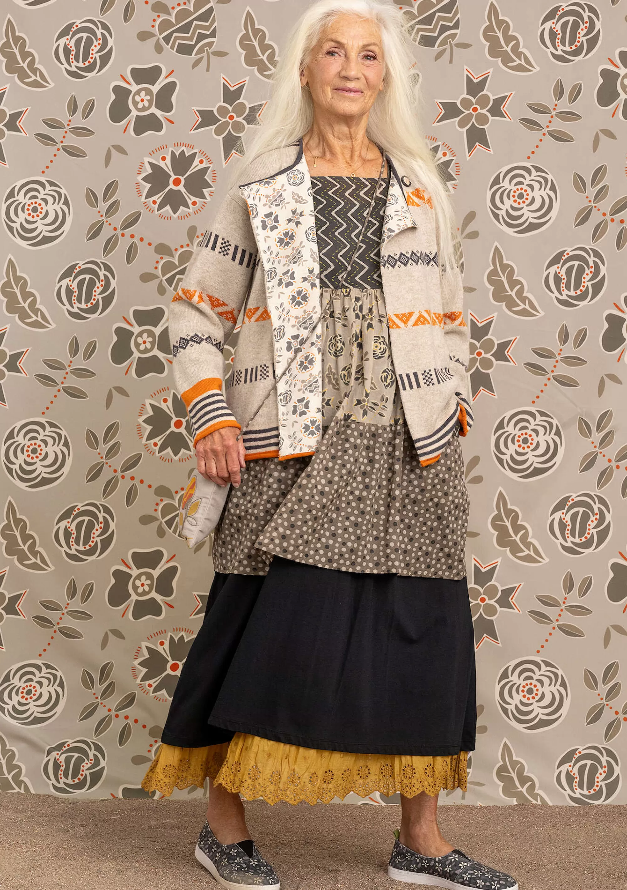 Öko-Baumwolle | Strickjacken^Gudrun Sjödén Strickjacke Shoko Aus Bio-Baumwolle/Wolle kalkstein