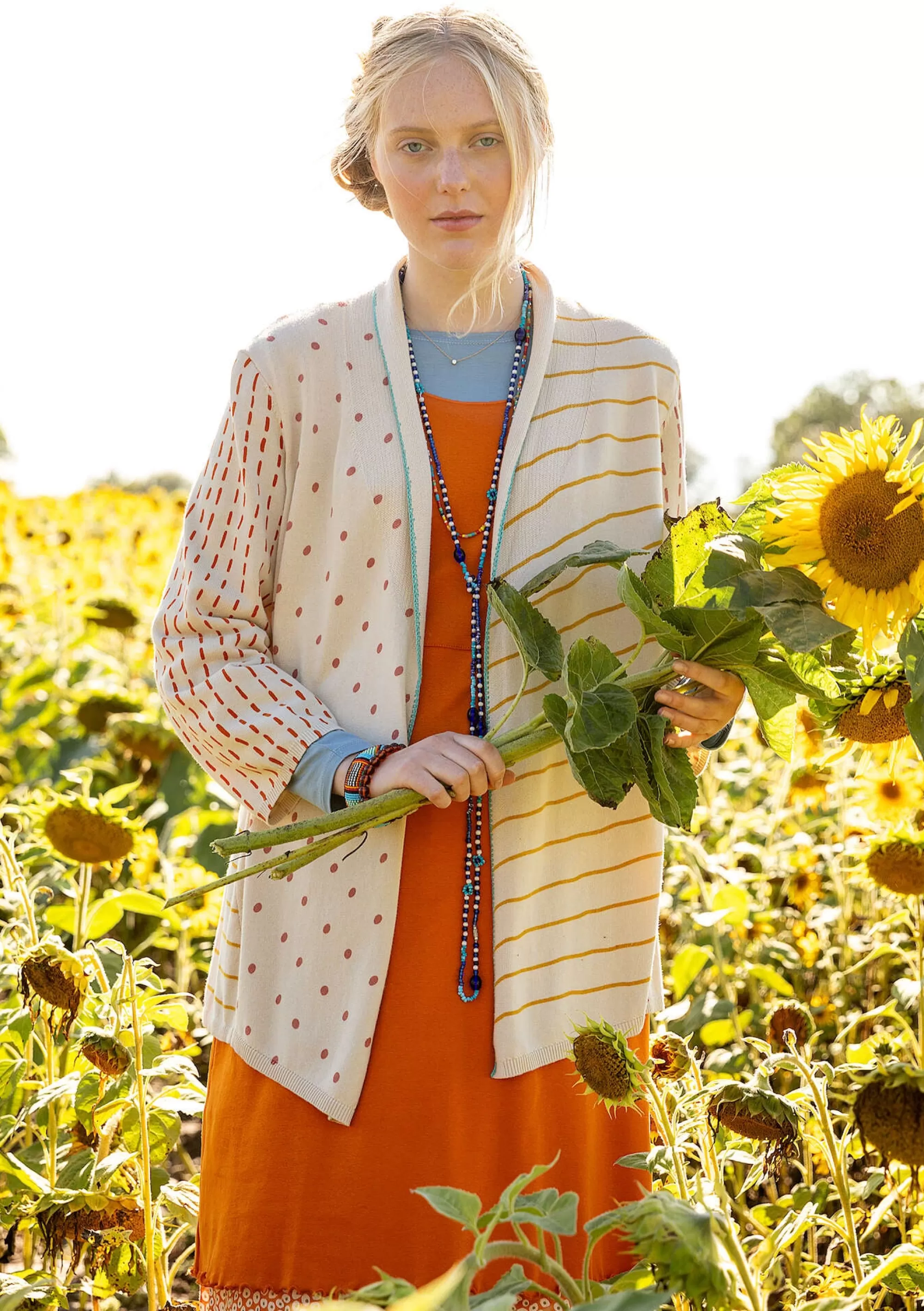 Strickjacken^Gudrun Sjödén Strickjacke Sigfride Aus Bio-/Recycling-Baumwolle auster