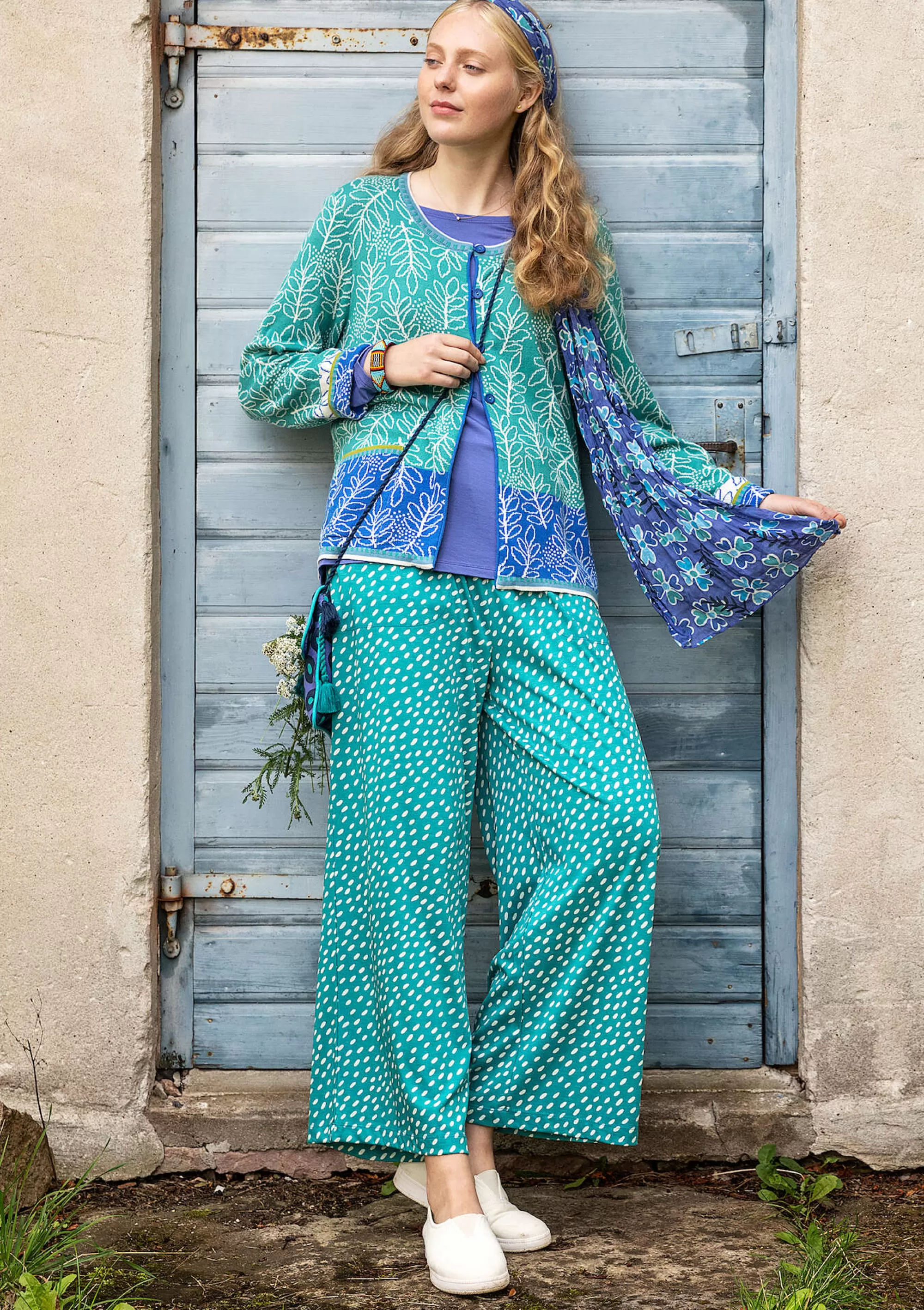 Strickjacken | Öko-Baumwolle^Gudrun Sjödén Strickjacke Ängskär Aus Bio- Und Recycling-Baumwolle aqua