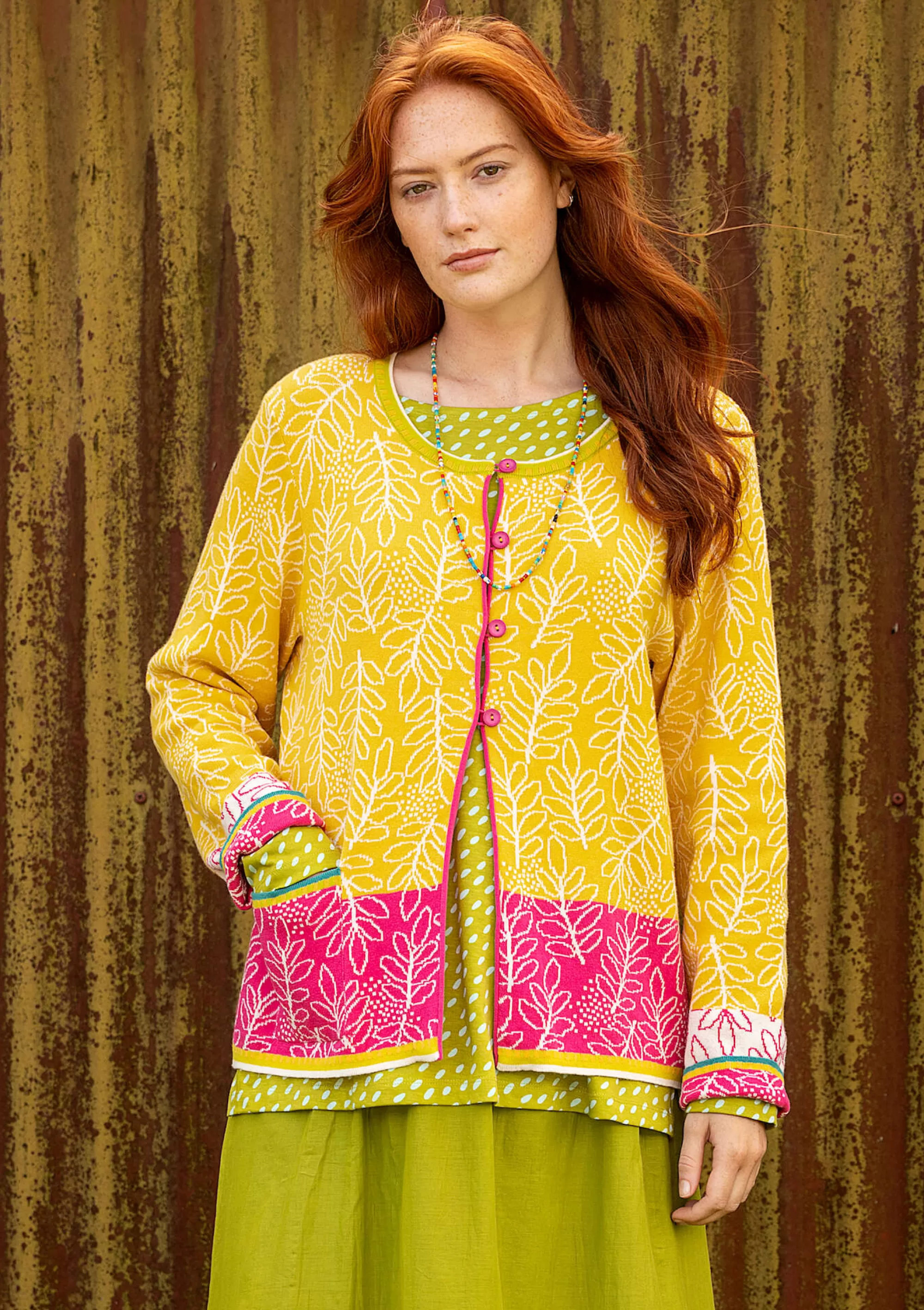 Strickjacken | Öko-Baumwolle^Gudrun Sjödén Strickjacke Ängskär Aus Bio- Und Recycling-Baumwolle ananas