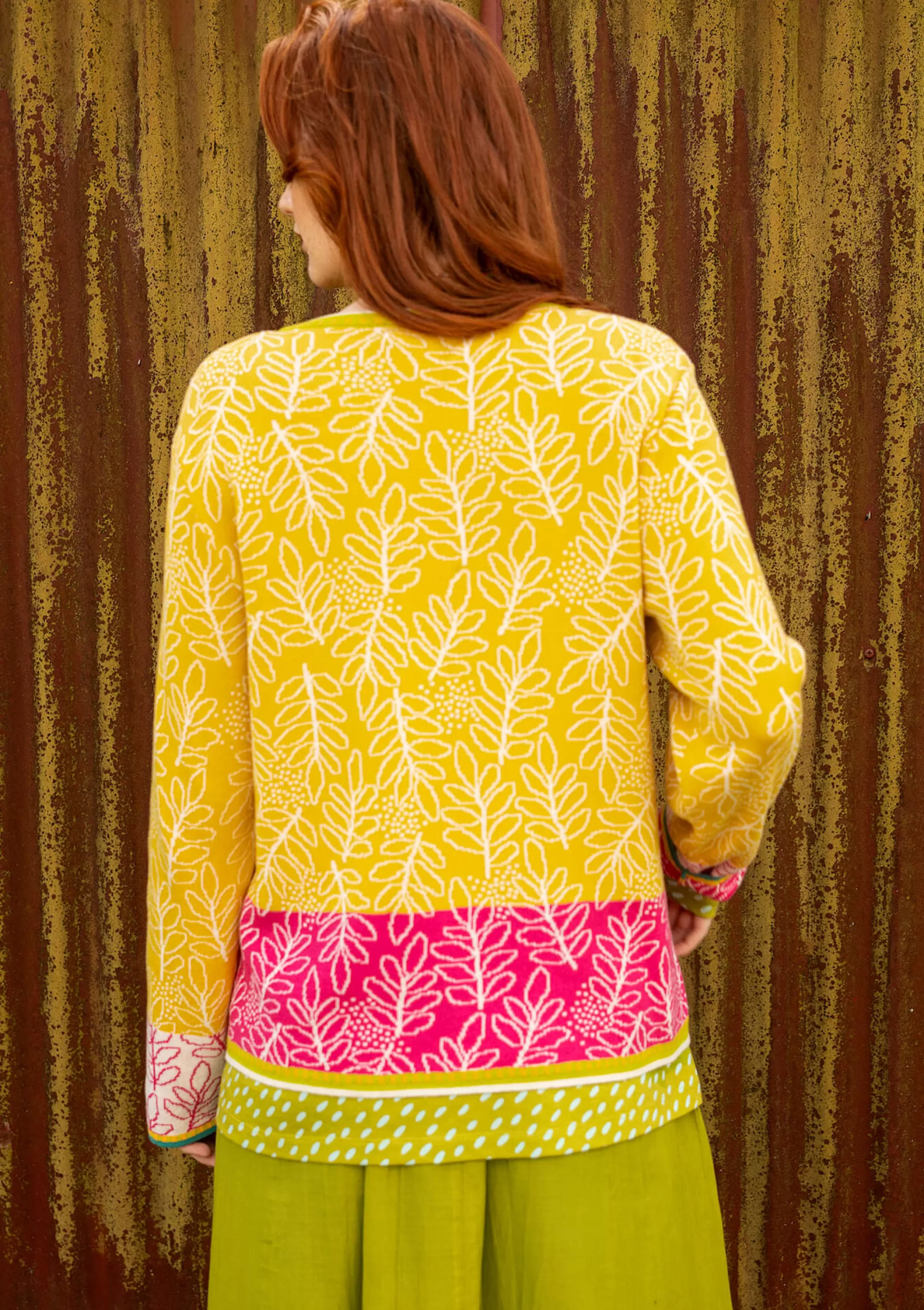 Strickjacken | Öko-Baumwolle^Gudrun Sjödén Strickjacke Ängskär Aus Bio- Und Recycling-Baumwolle ananas