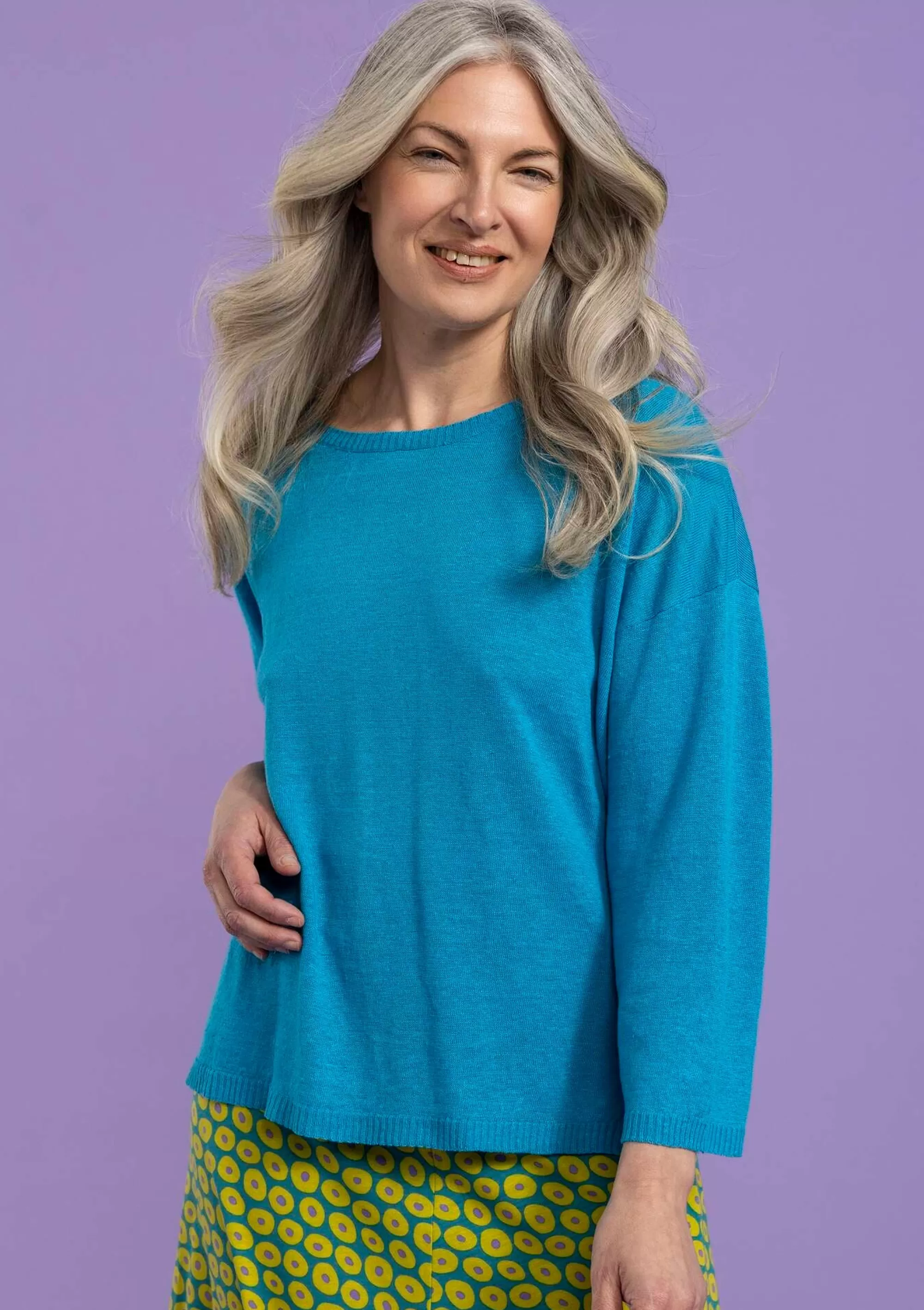 Pullover & Shirts | Leinenkleidung^Gudrun Sjödén Strickpullover Aus Leinen lagunenblau