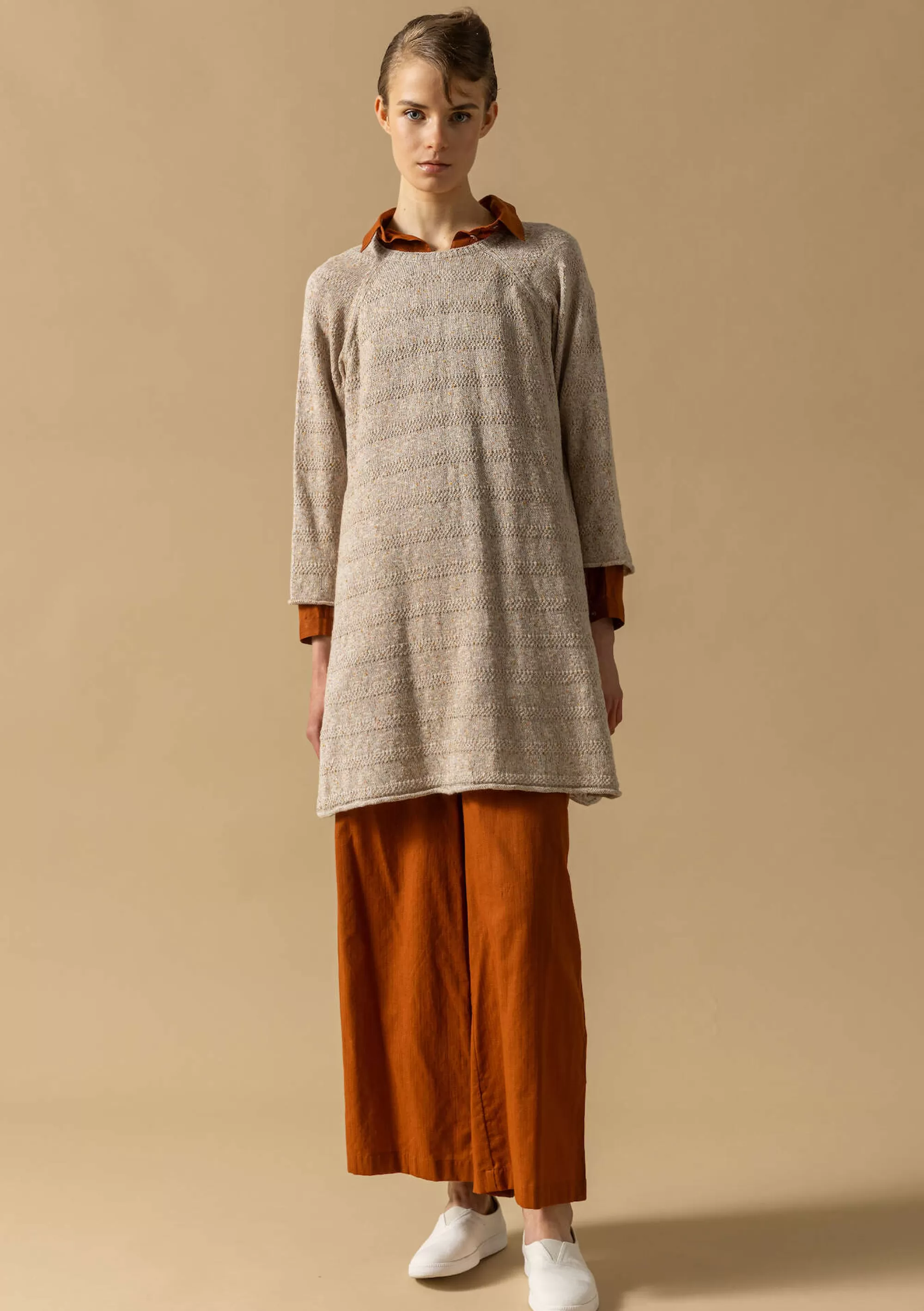 Pullover & Shirts | Leinenkleidung^Gudrun Sjödén Strickpullover Aus Leinen/Recycling-Baumwolle natur
