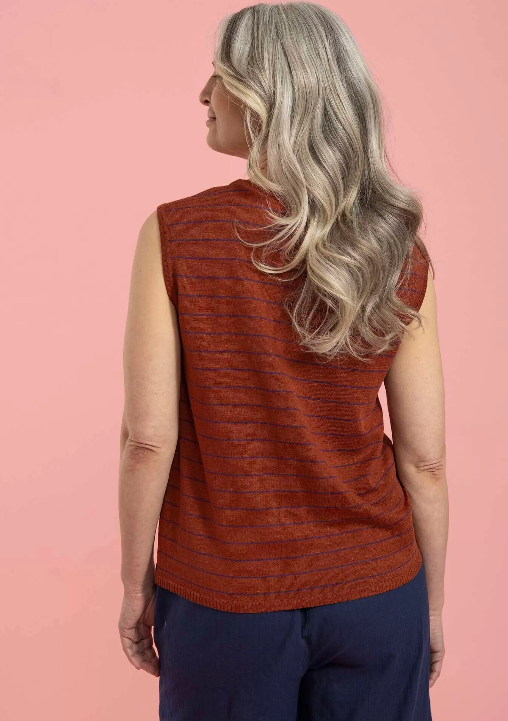 Pullover & Shirts | Leinenkleidung^Gudrun Sjödén Stricktop Aus Leinen rost