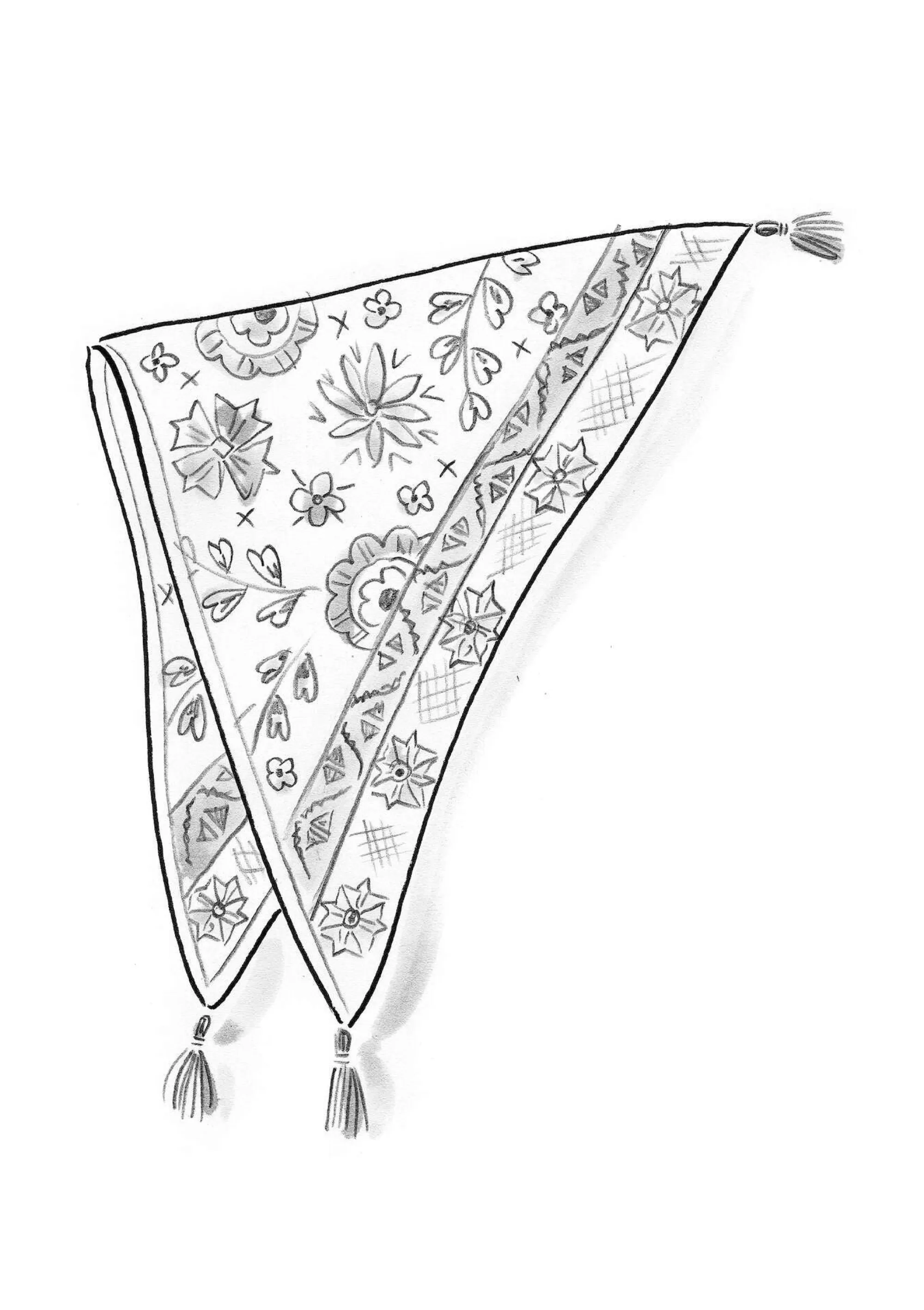 Accessoires | Schals und Tücher^Gudrun Sjödén Stricktuch Folklore Aus Wolle/Lyocell avocado