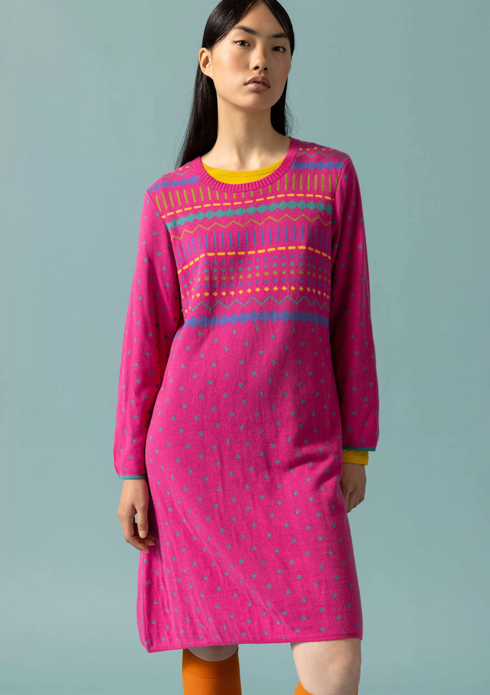 Tuniken | Öko-Baumwolle^Gudrun Sjödén Stricktunika Elsie Aus Bio-/Recycling-Baumwolle hibiskus