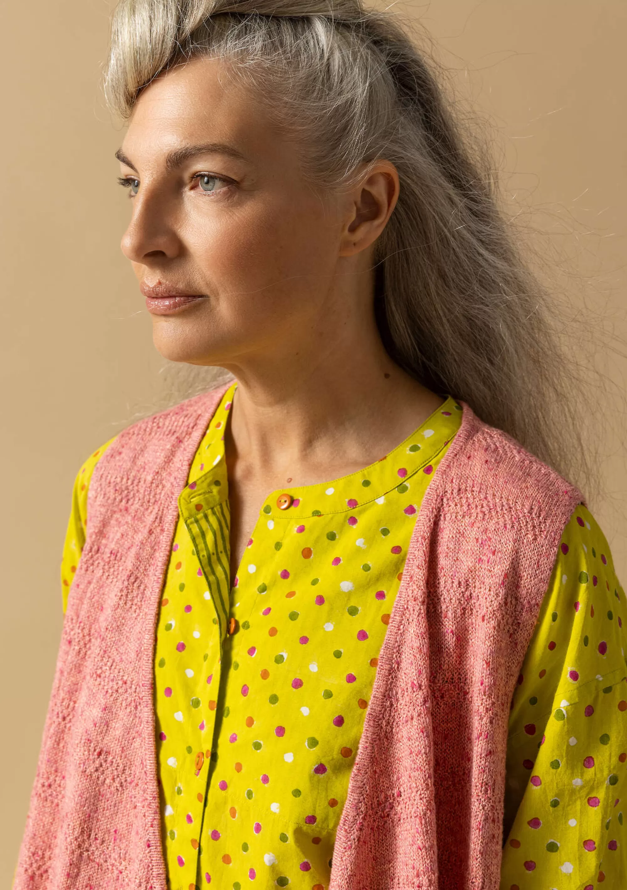 Westen | Leinenkleidung^Gudrun Sjödén Strickweste Aus Leinen/Recycling-Baumwolle opalrosa