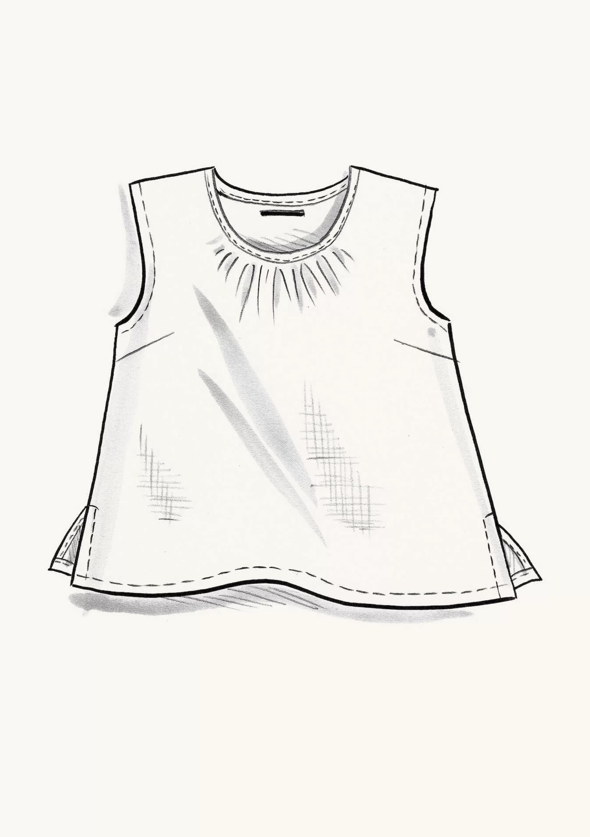 Pullover & Shirts | Öko-Baumwolle^Gudrun Sjödén Top Aus Leinengewebe schwarz