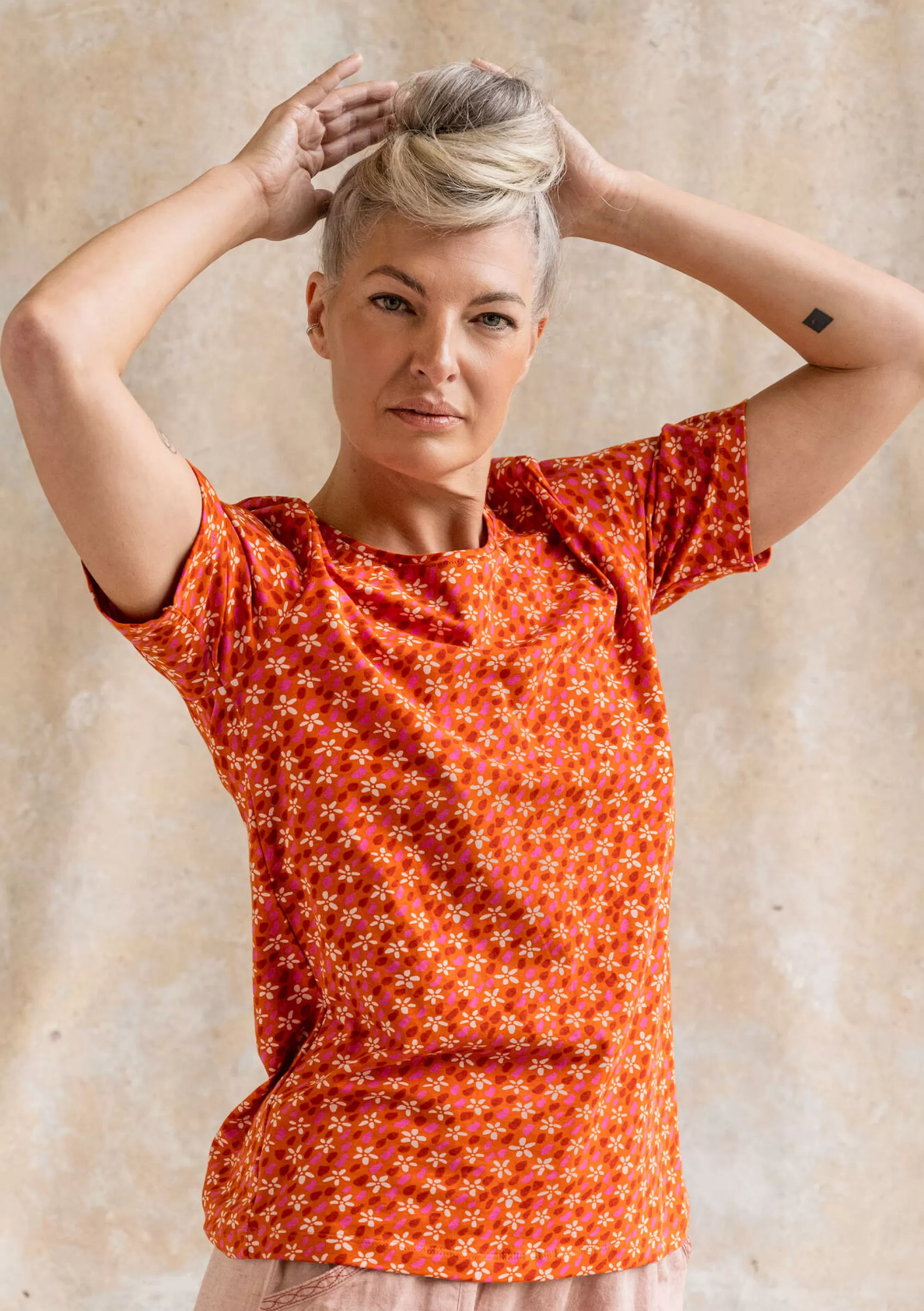 Pullover & Shirts | Öko-Baumwolle^Gudrun Sjödén T-Shirt Jane Aus Bio-Baumwolle/Elasthan dunkelmasala-gemustert
