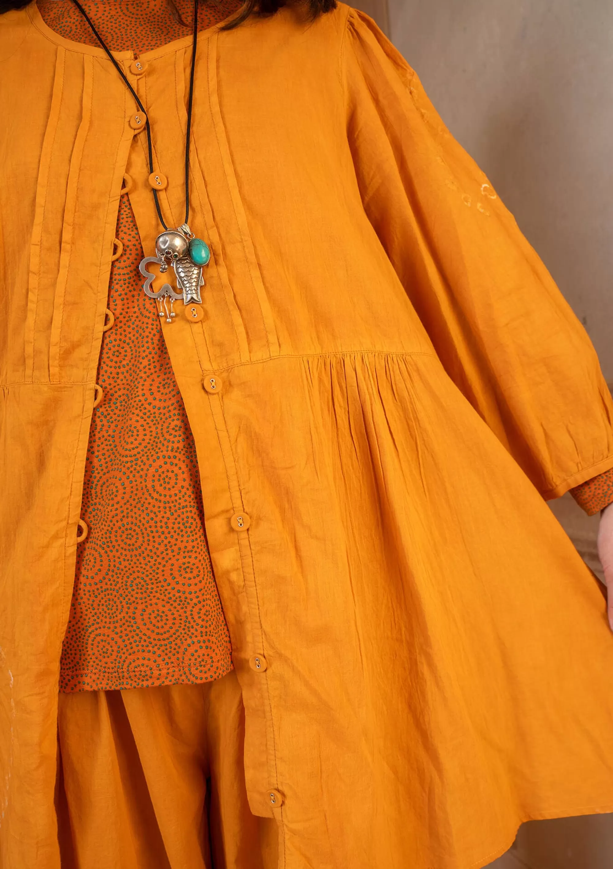 Tuniken | UNIQUM^Gudrun Sjödén Tunika Buij Aus Bio-Baumwolle tagetes