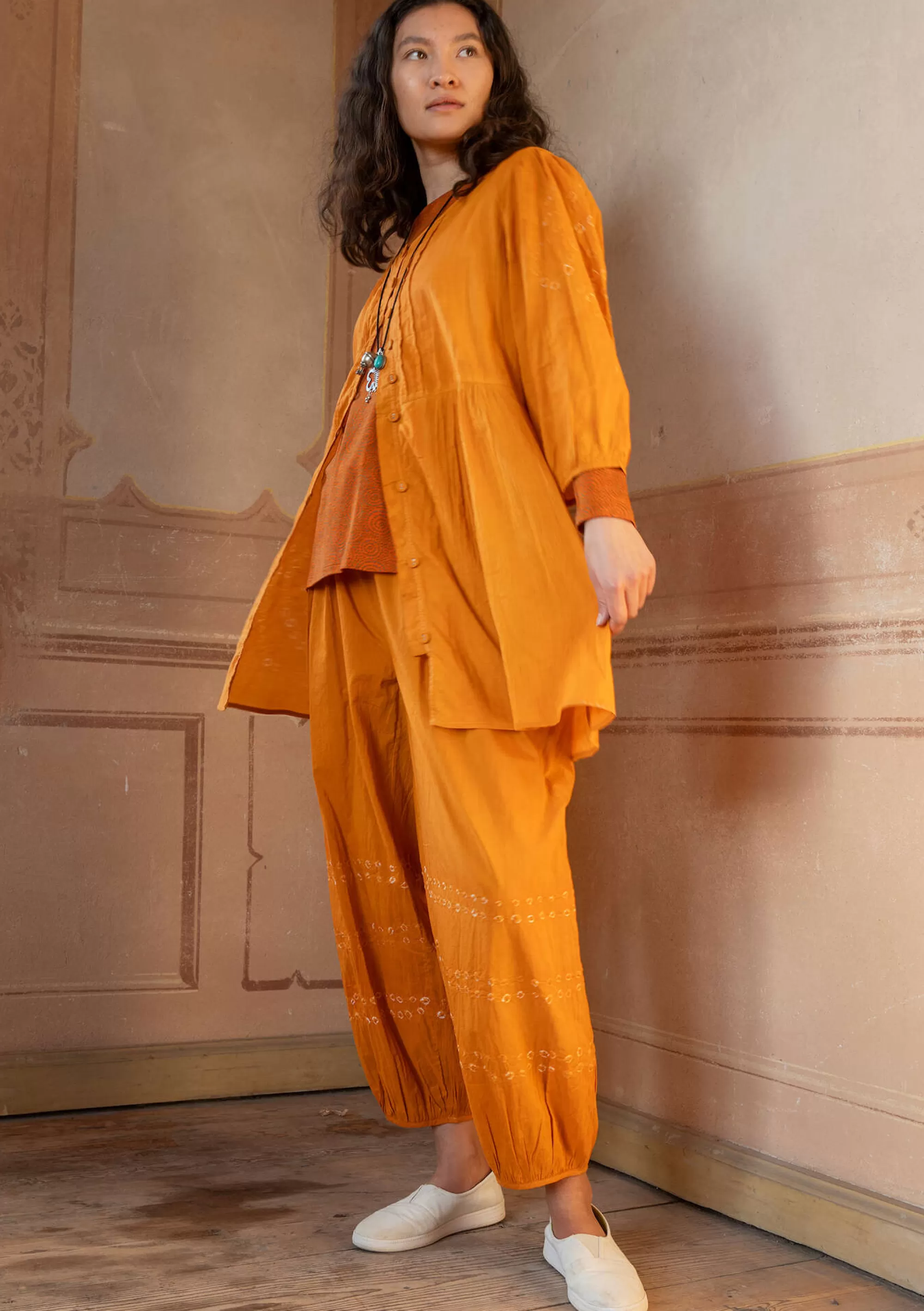 Tuniken | UNIQUM^Gudrun Sjödén Tunika Buij Aus Bio-Baumwolle tagetes