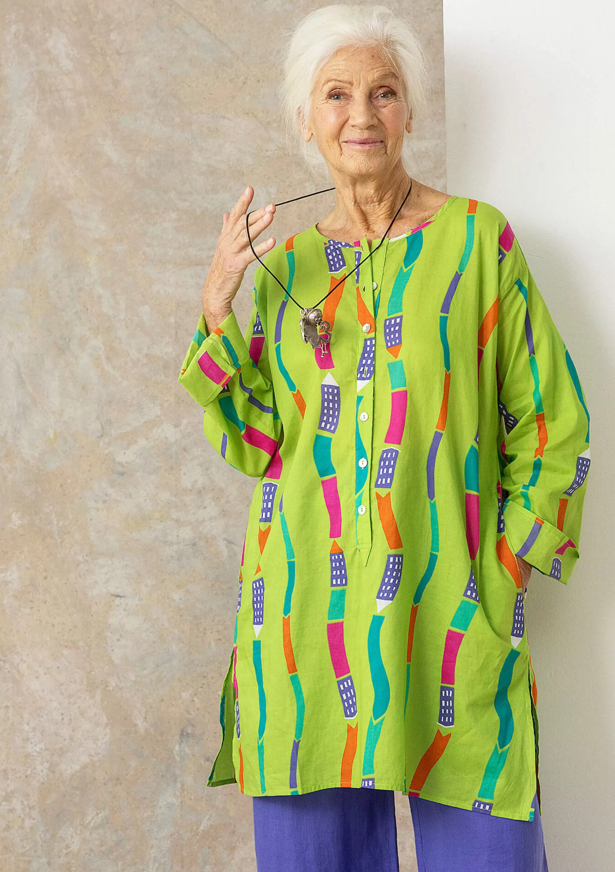 Tuniken | Öko-Baumwolle^Gudrun Sjödén Tunika Väst Aus Bio-Baumwollgewebe tropengrün