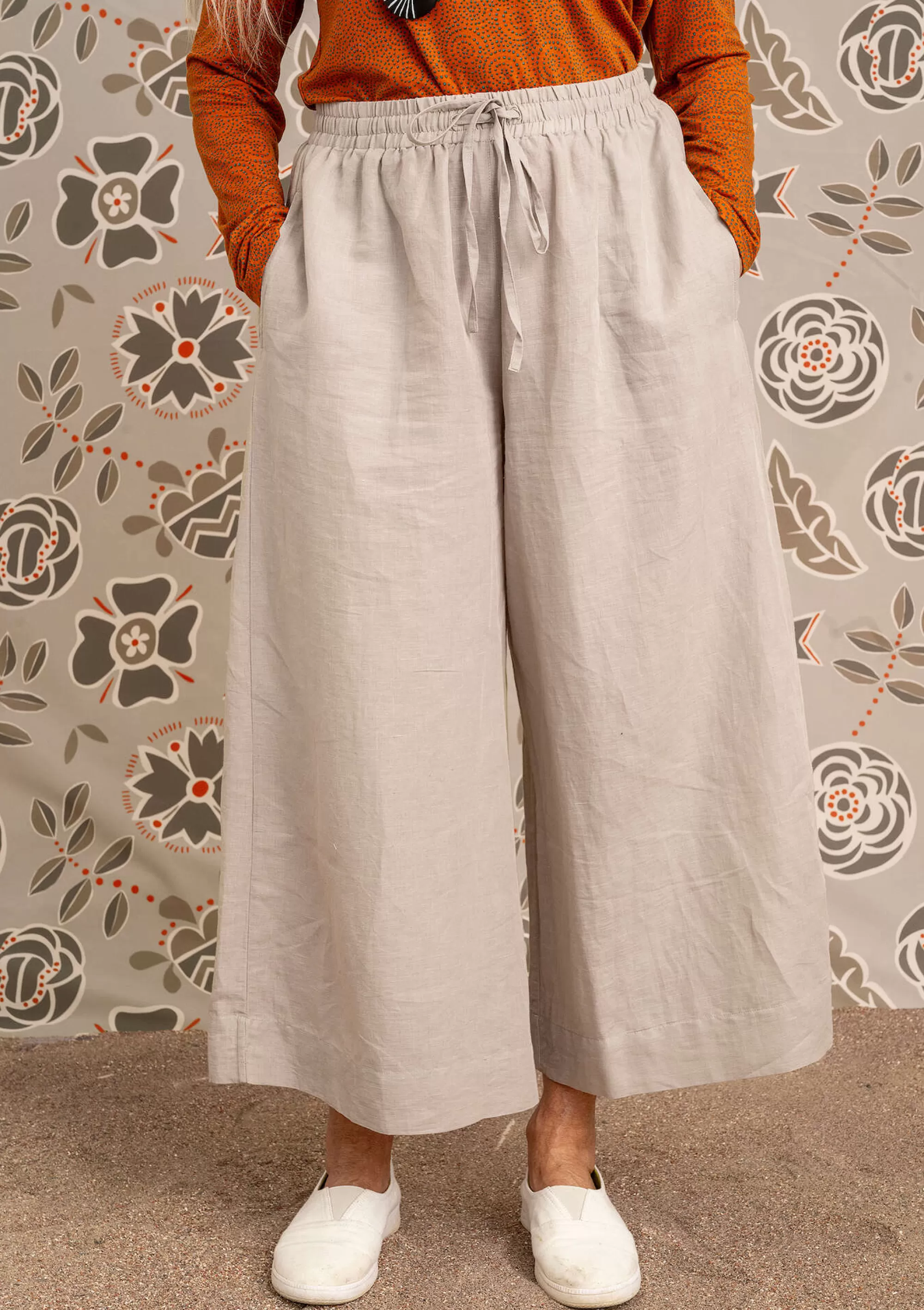 Hosen | Öko-Baumwolle^Gudrun Sjödén Webhose Amber Aus Bio-Baumwolle/Leinen kalkstein