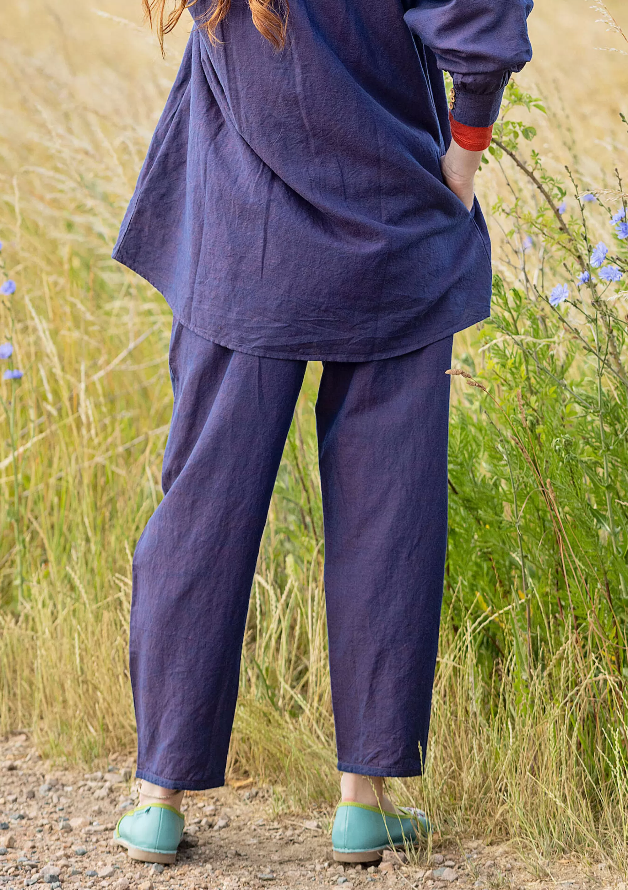 Hosen | Öko-Baumwolle^Gudrun Sjödén Webhose Dunes Aus Bio-Baumwolle/Leinen brombeere