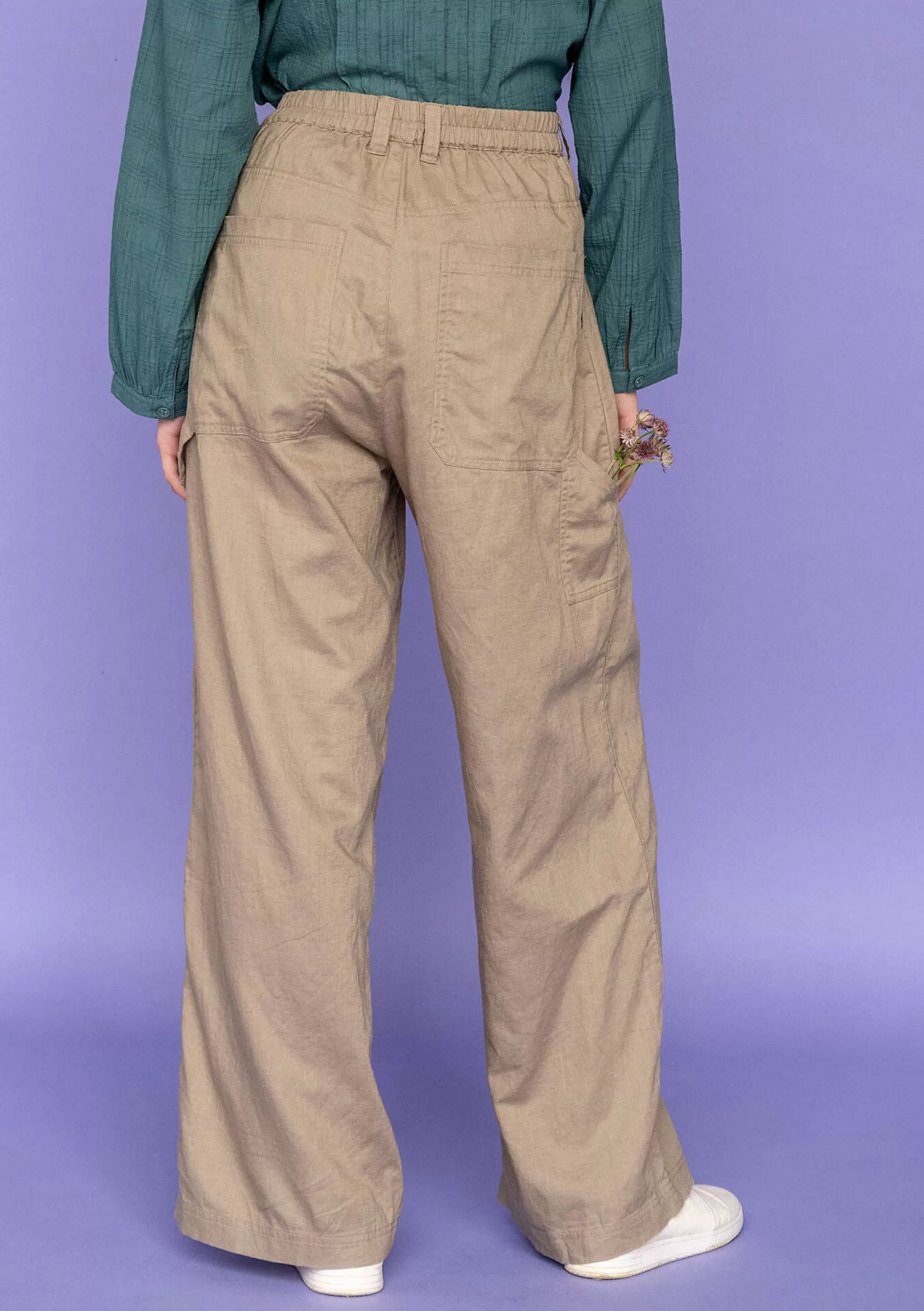 Hosen | Öko-Baumwolle^Gudrun Sjödén Webhose Garden Aus Bio-Baumwolle/Leinen taupe