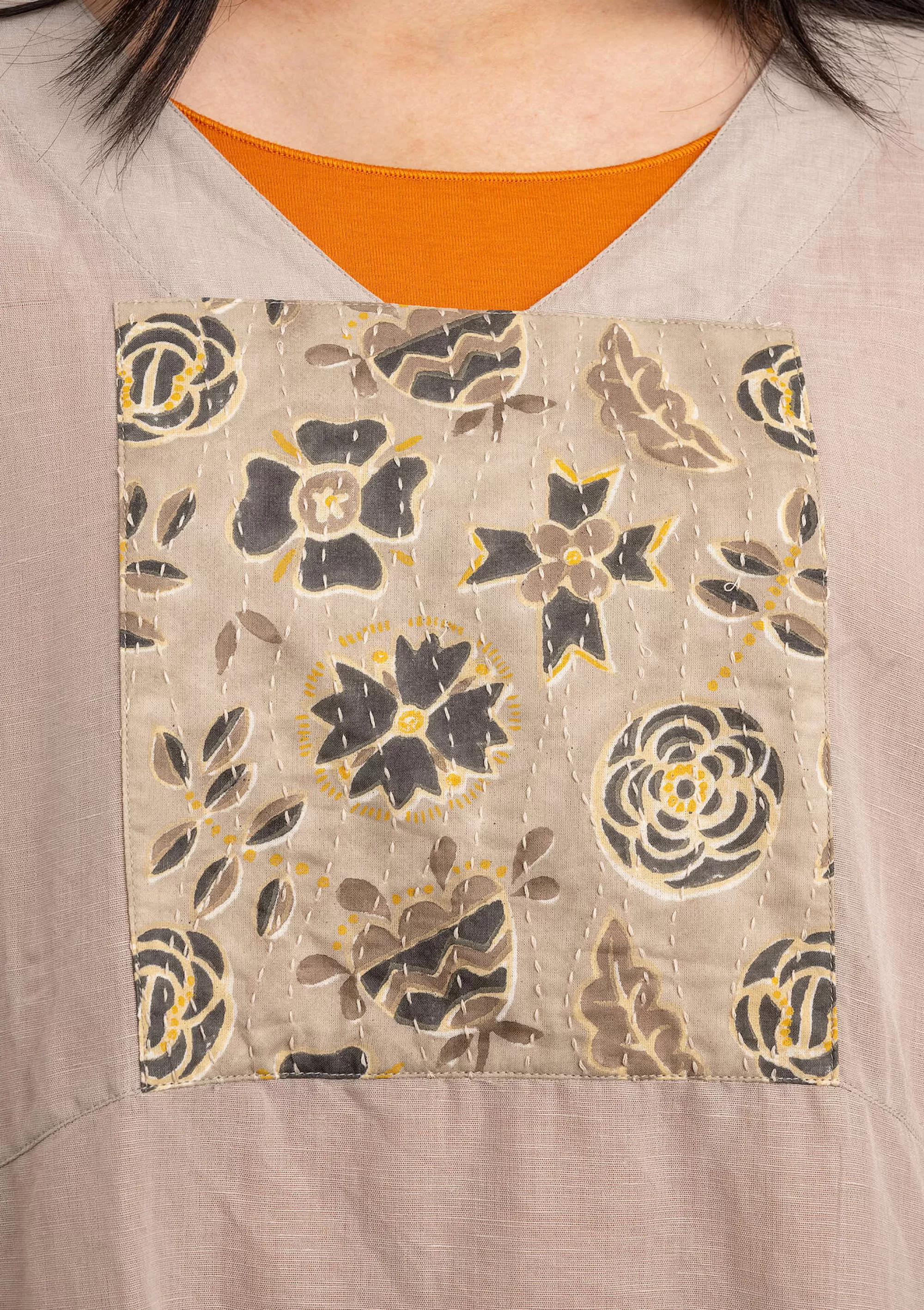 Kleider | Öko-Baumwolle^Gudrun Sjödén Webkleid Amber Aus Bio-Baumwolle/Leinen kalkstein