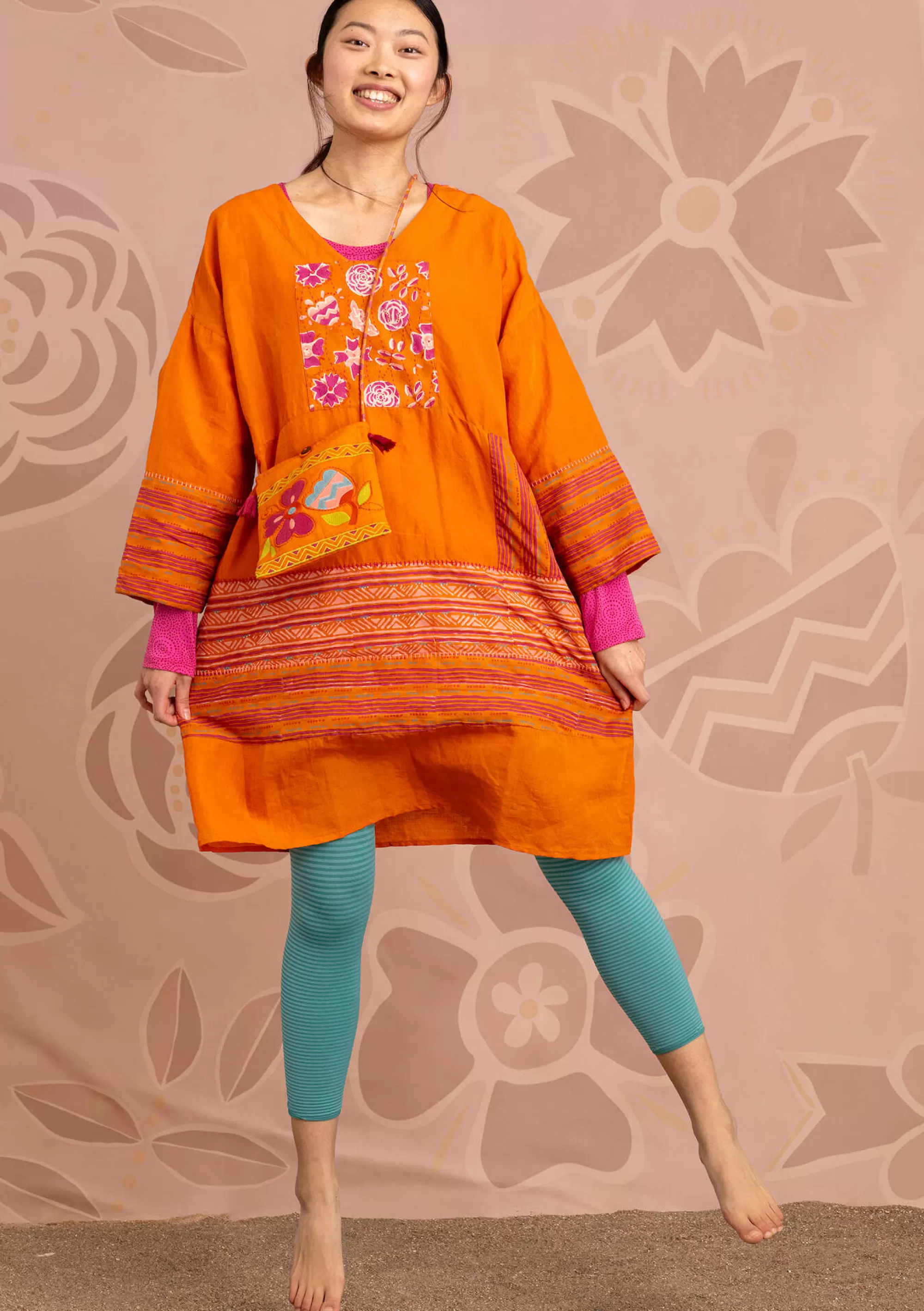 Kleider | Öko-Baumwolle^Gudrun Sjödén Webkleid Amber Aus Bio-Baumwolle/Leinen masala