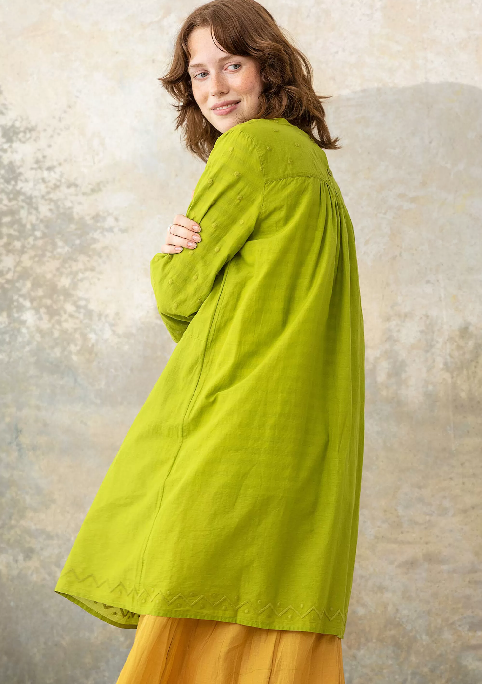 Kleider | Öko-Baumwolle^Gudrun Sjödén Webkleid Aus Bio-Baumwolle hellkräutergrün